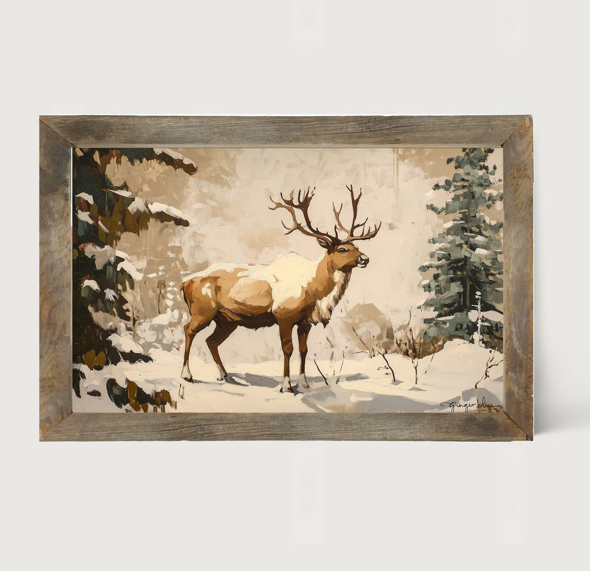 Adirondack Snowy Reindeer