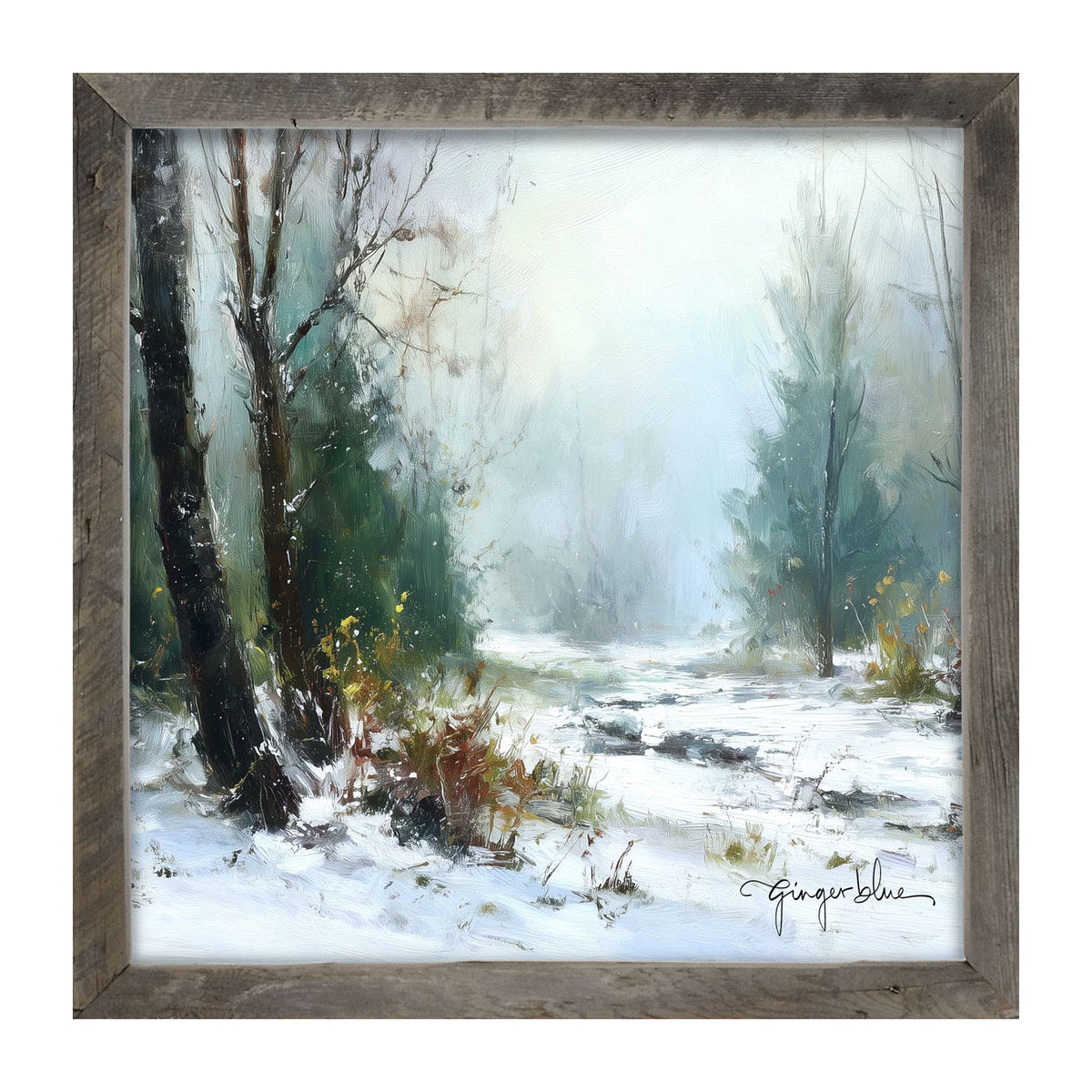 Snowy Forest - Framed Art