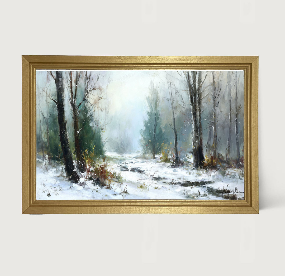 Snowy Forest - Framed Art