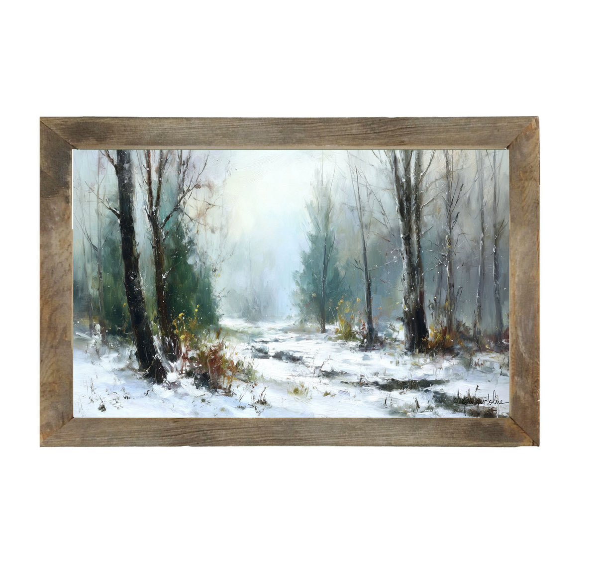 Snowy Forest - Framed Art