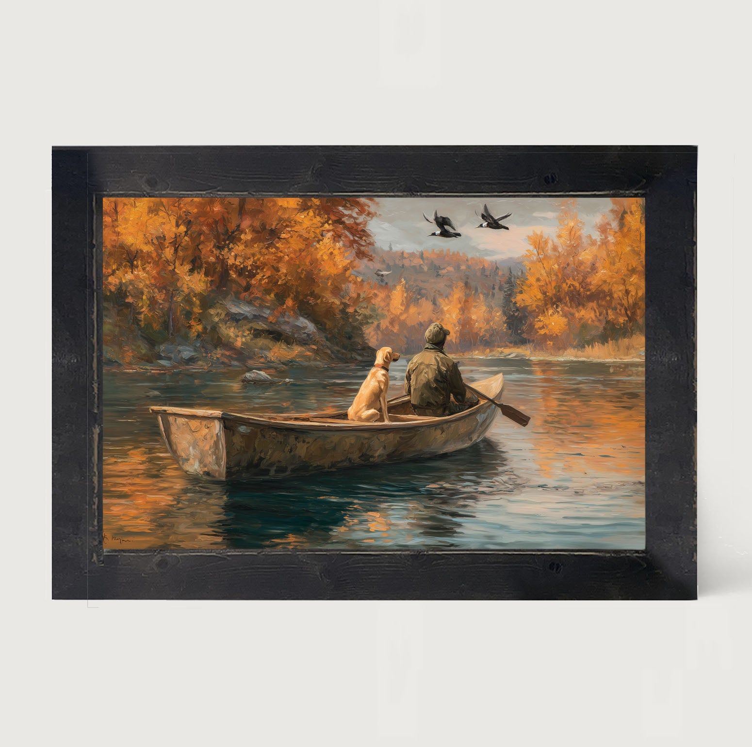 Fishing - Man with Dog