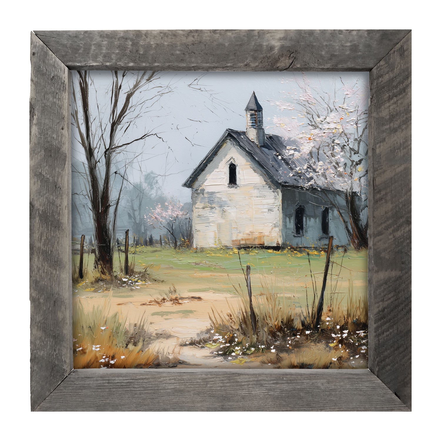 Country Church in Autumn - Framed Art