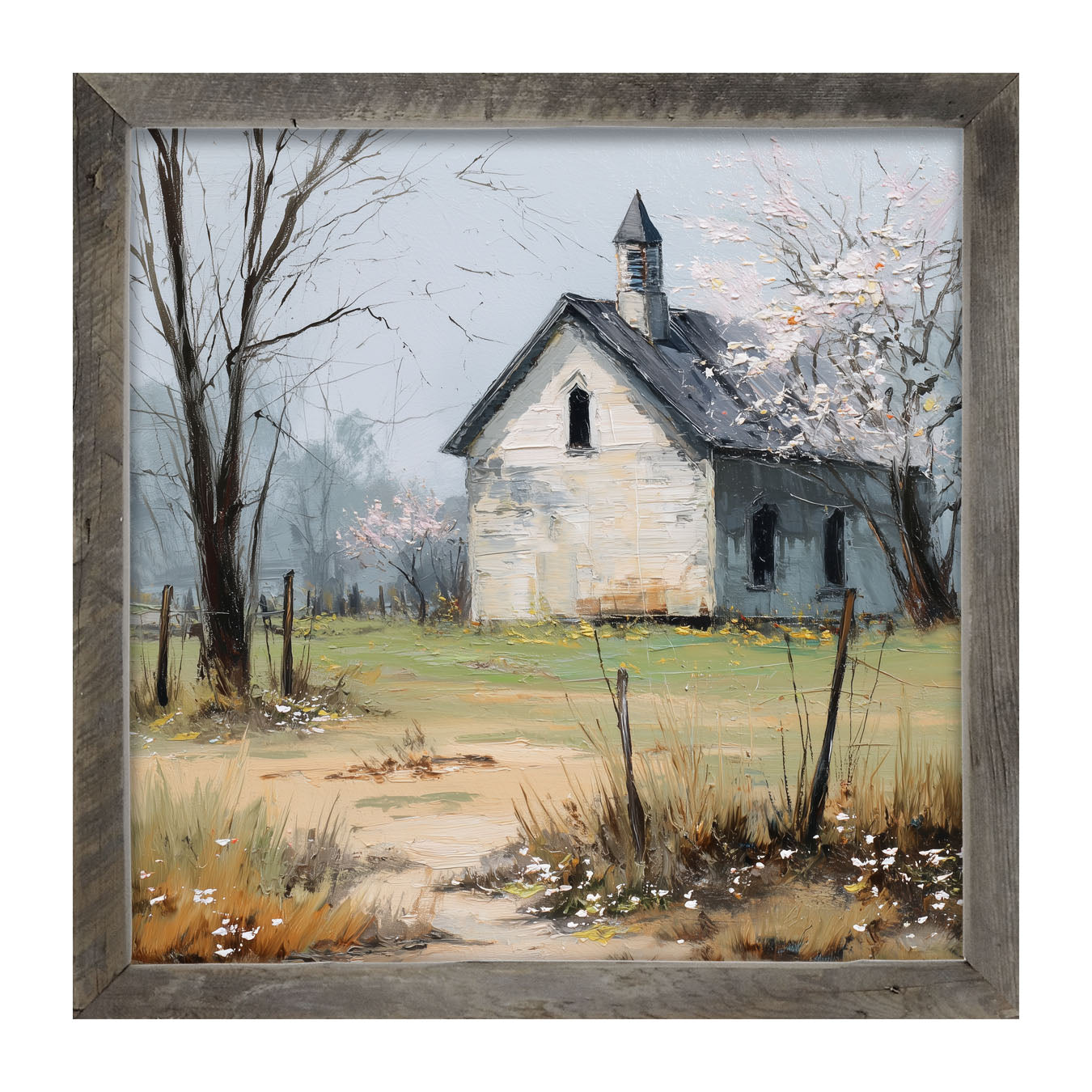Country Church in Autumn - Framed Art
