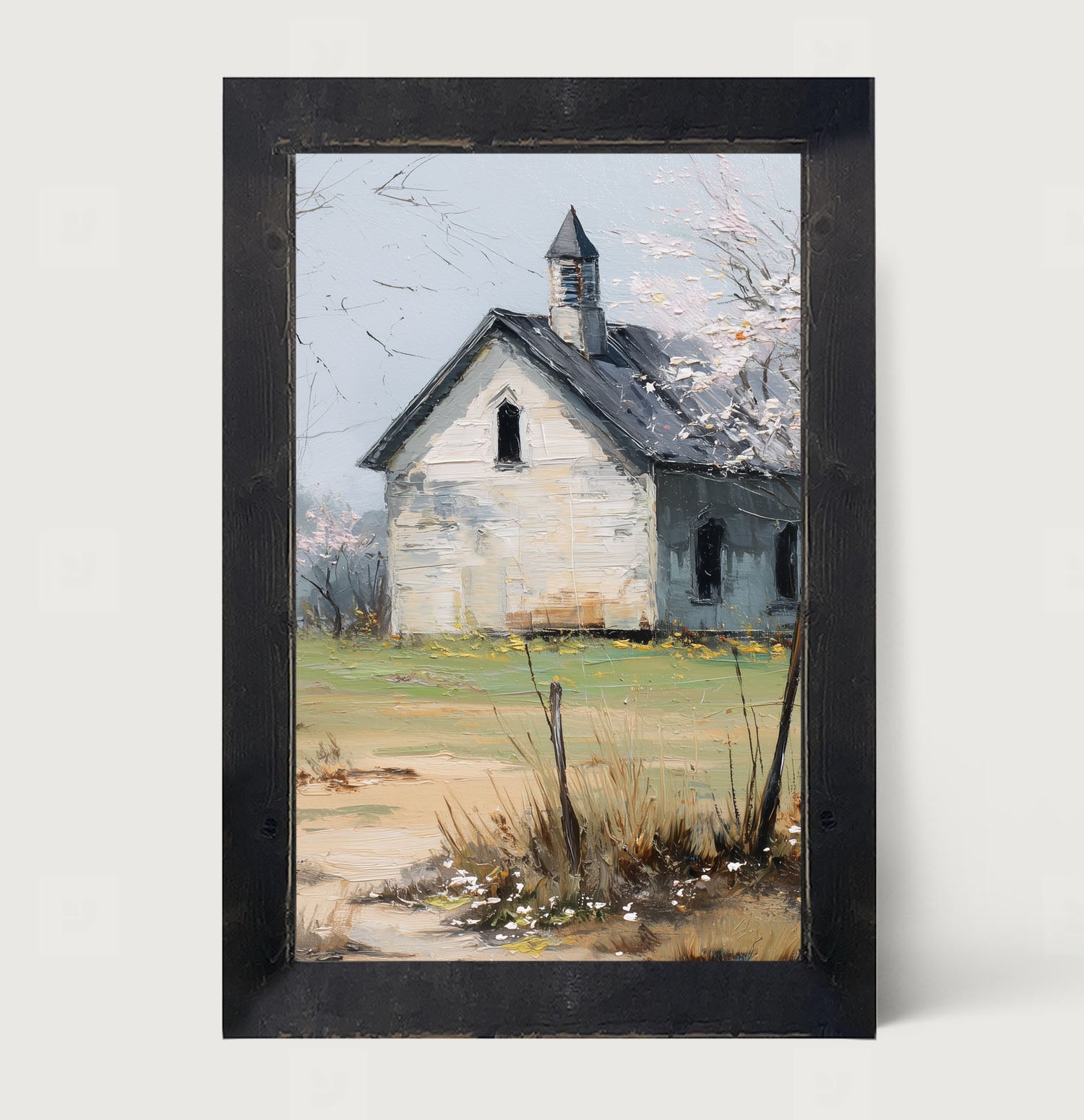 Country Church in Autumn - Framed Art