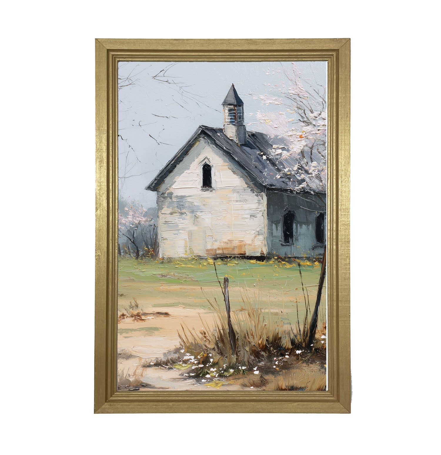 Country Church in Autumn - Framed Art
