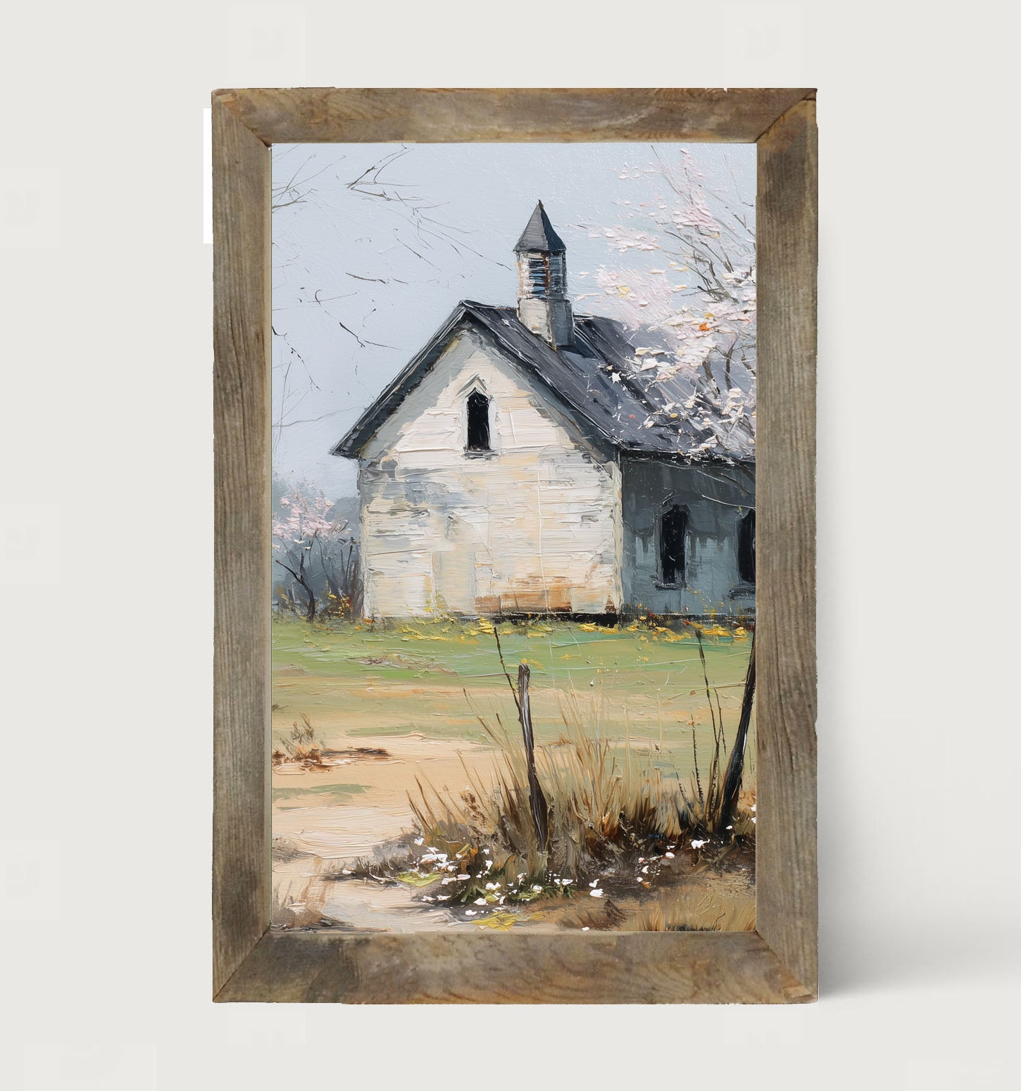 Country Church in Autumn - Framed Art
