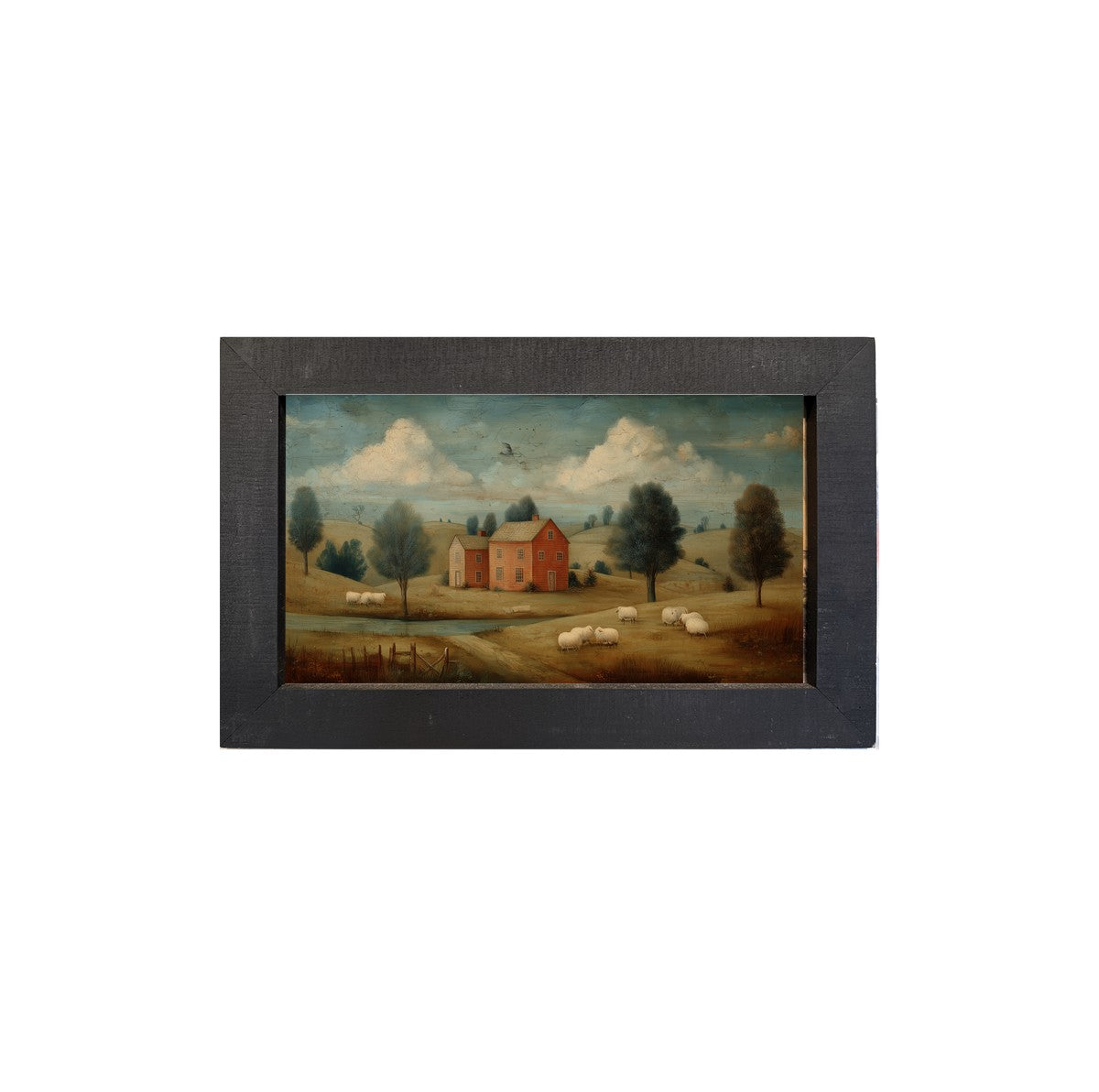 Rustic Sheep at Farm - Framed Art