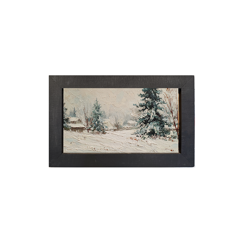 Country Winter - Farmhouse Pine Trees - Framed Art