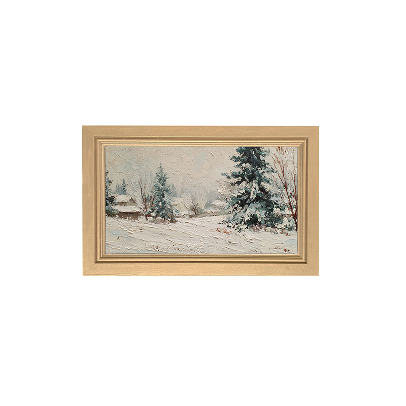 Country Winter - Farmhouse Pine Trees - Framed Art