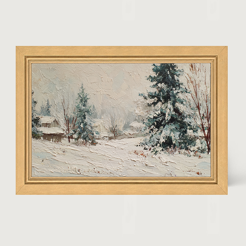 Country Winter - Farmhouse Pine Trees