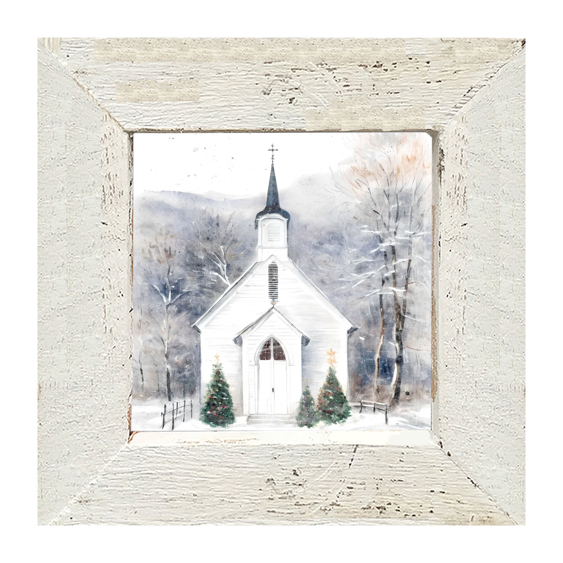 Winter Church 1-framed-art