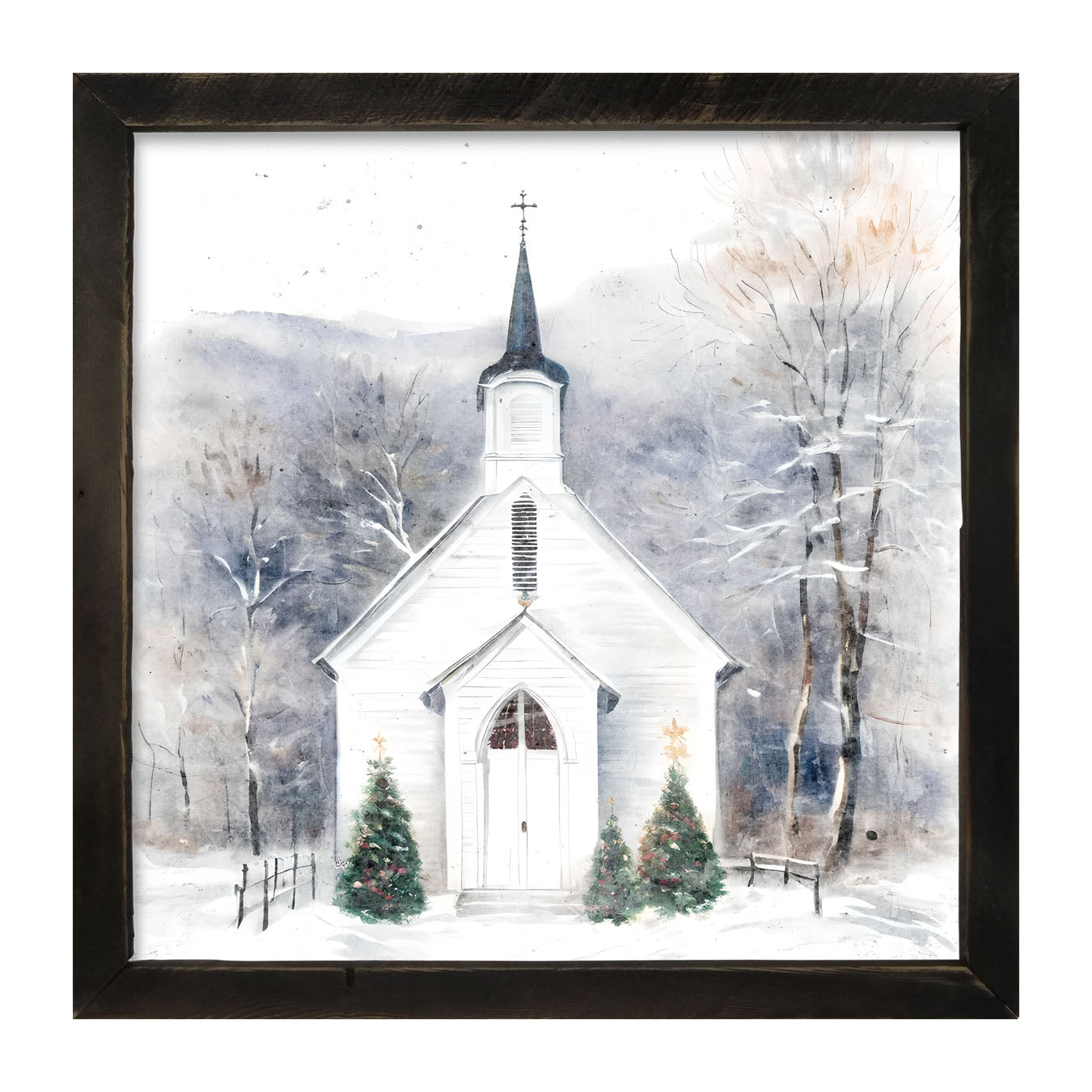 Winter Church 1-framed-art