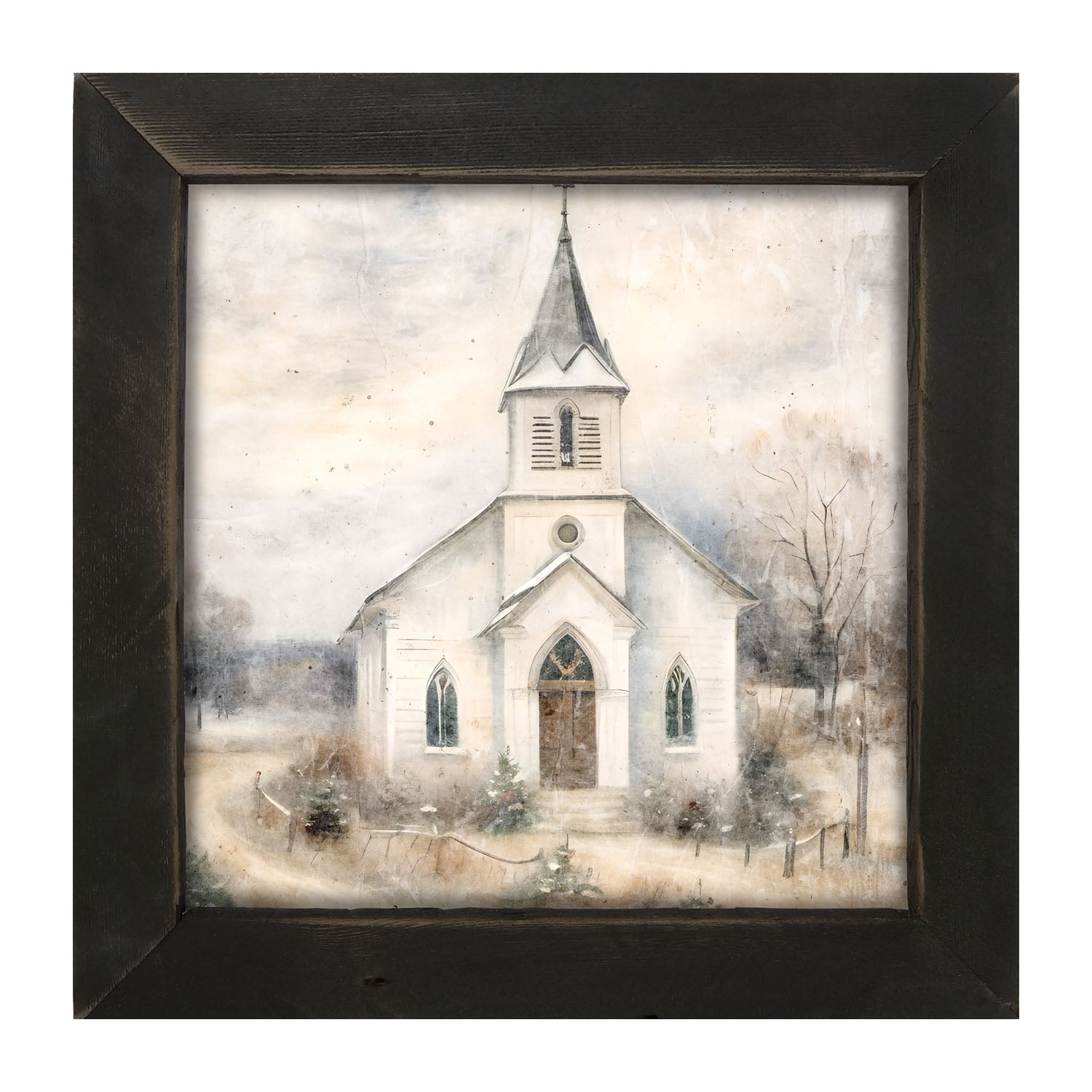 Winter Church 3-framed-art