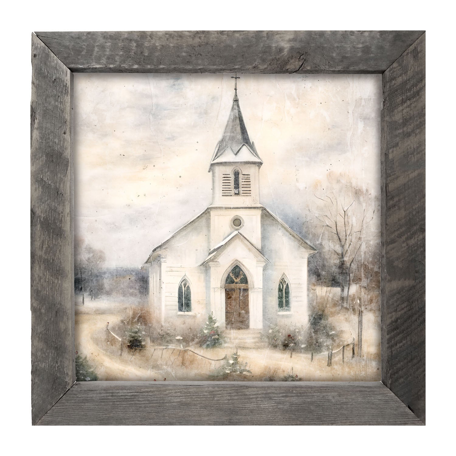 Winter Church 3-framed-art