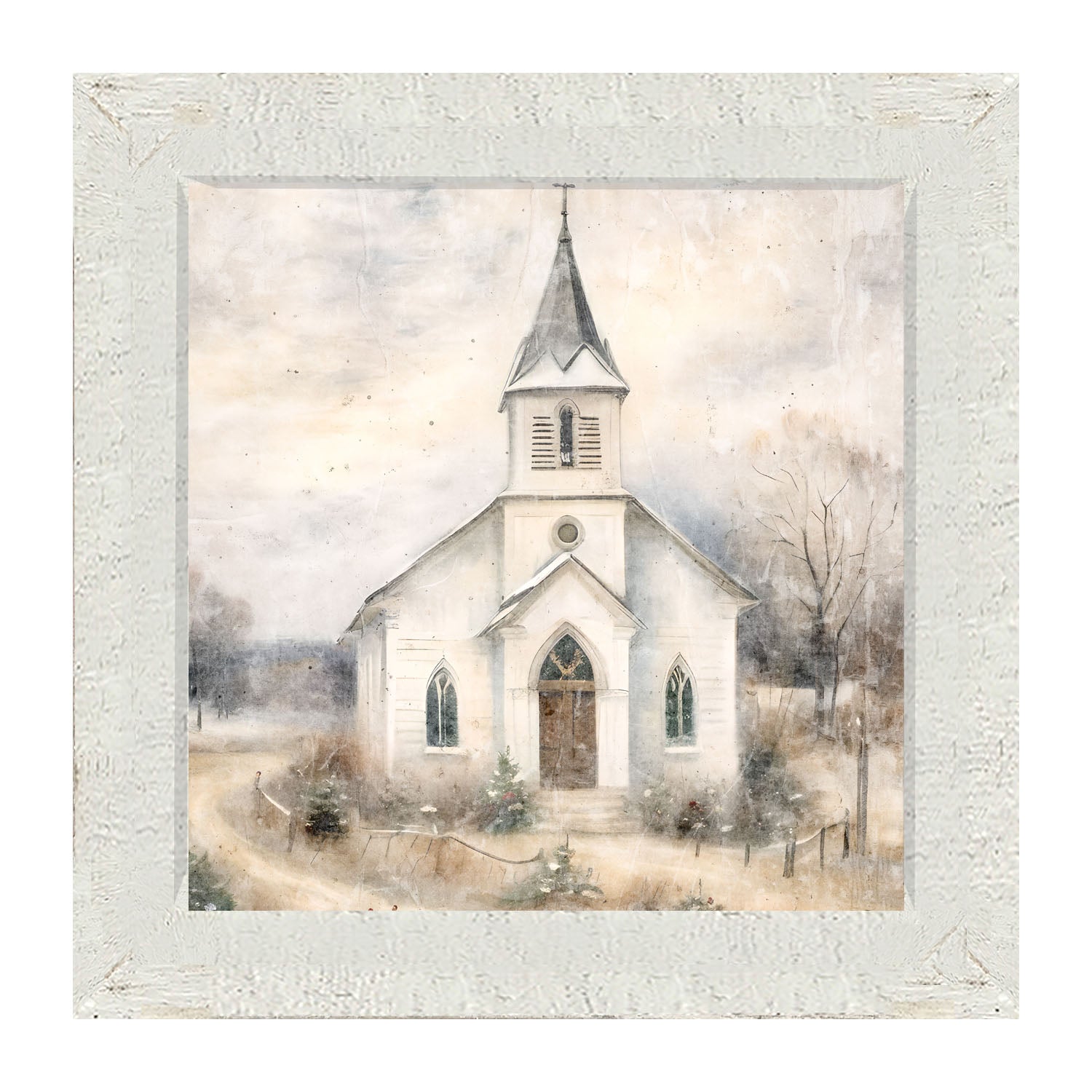 Winter Church 3-framed-art