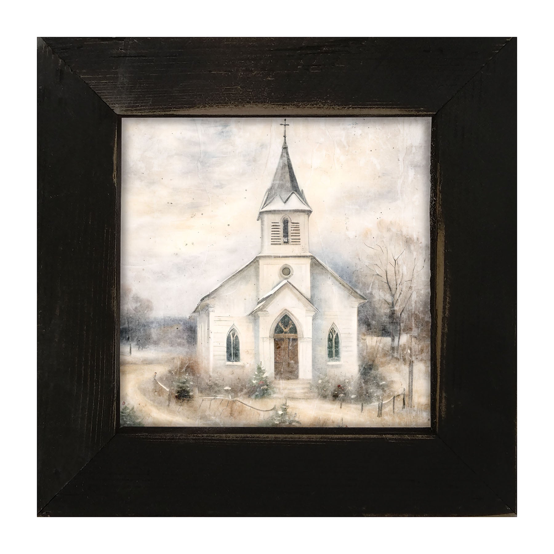 Winter Church 3-framed-art