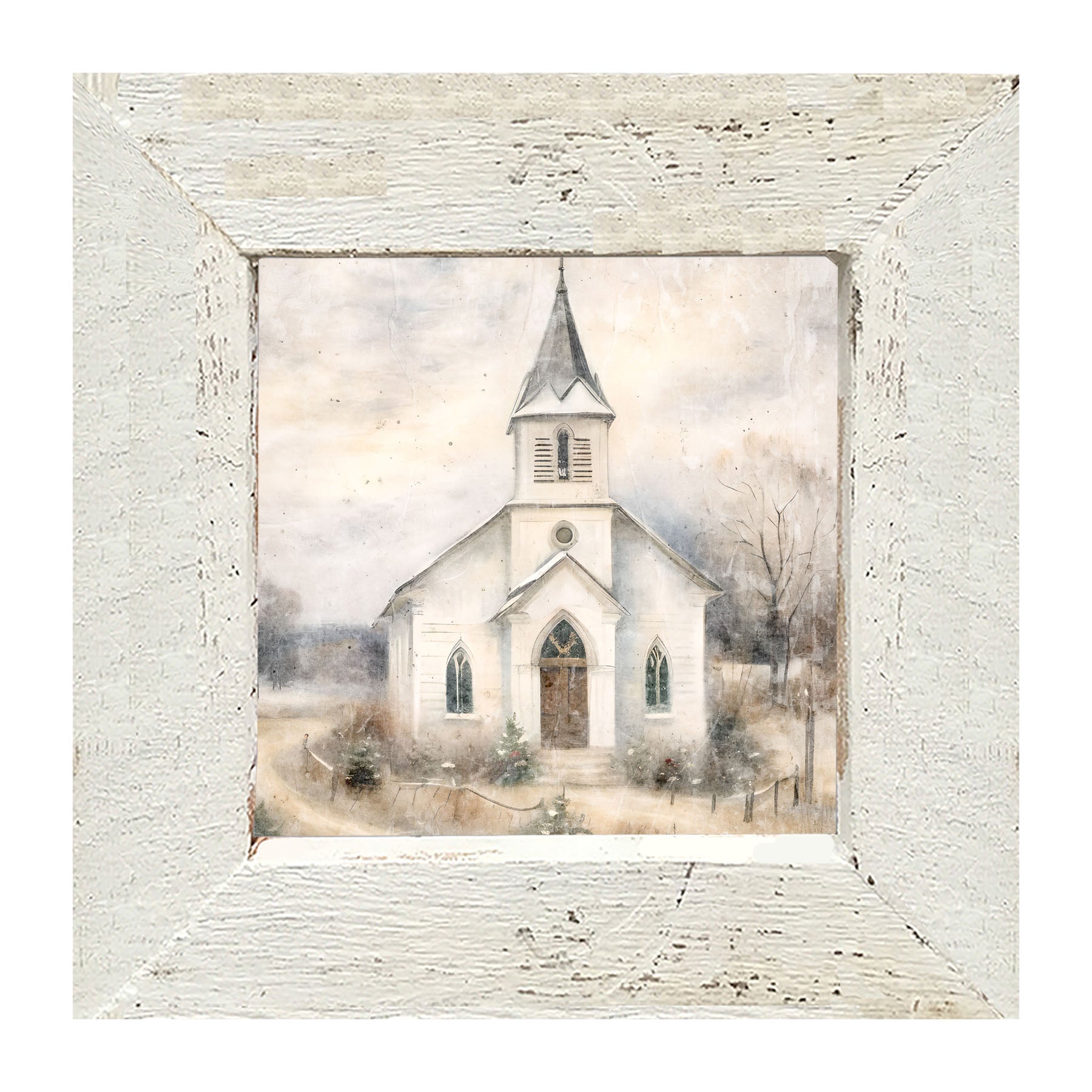 Winter Church 3-framed-art