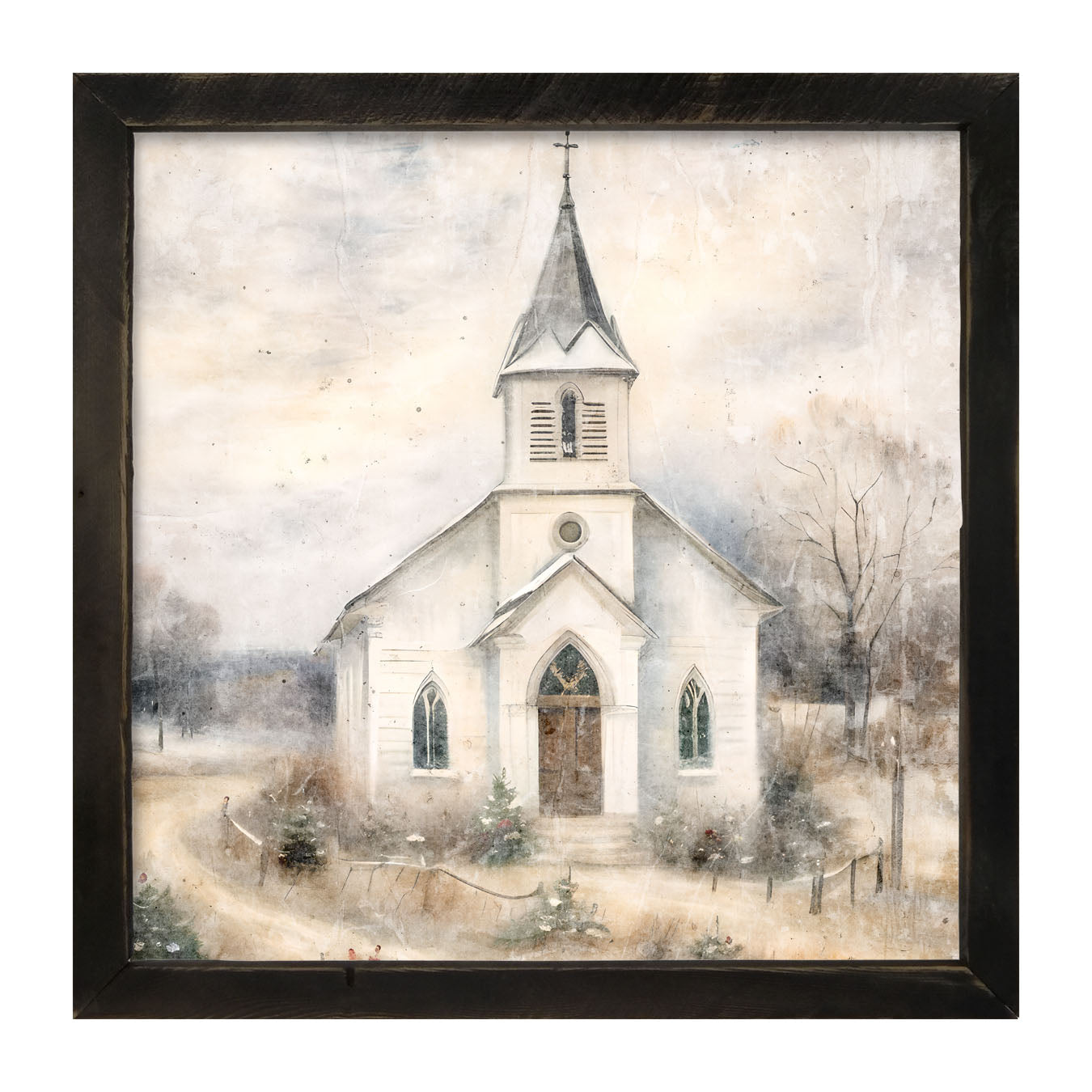 Winter Church 3-framed-art