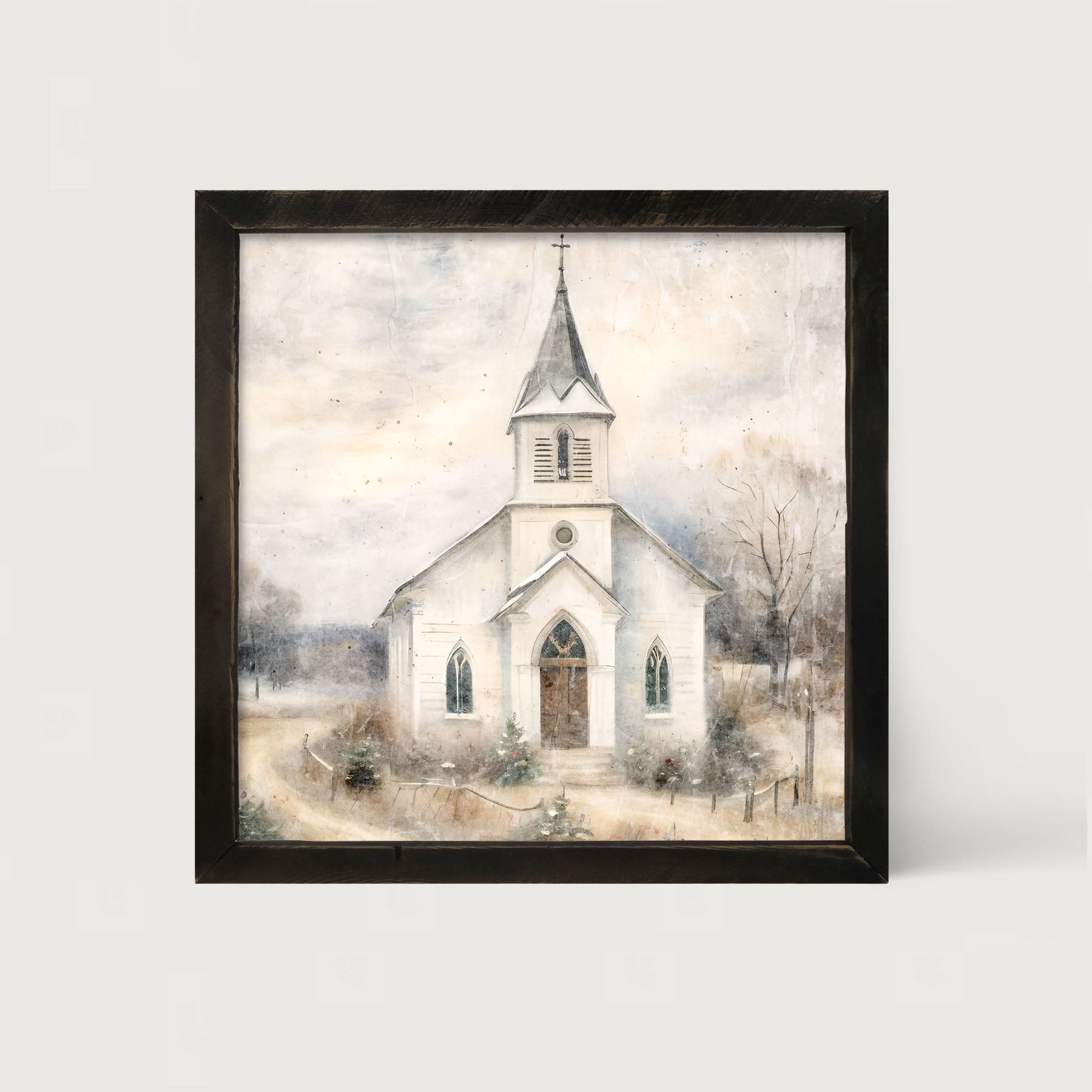 Winter Church 3-framed-art