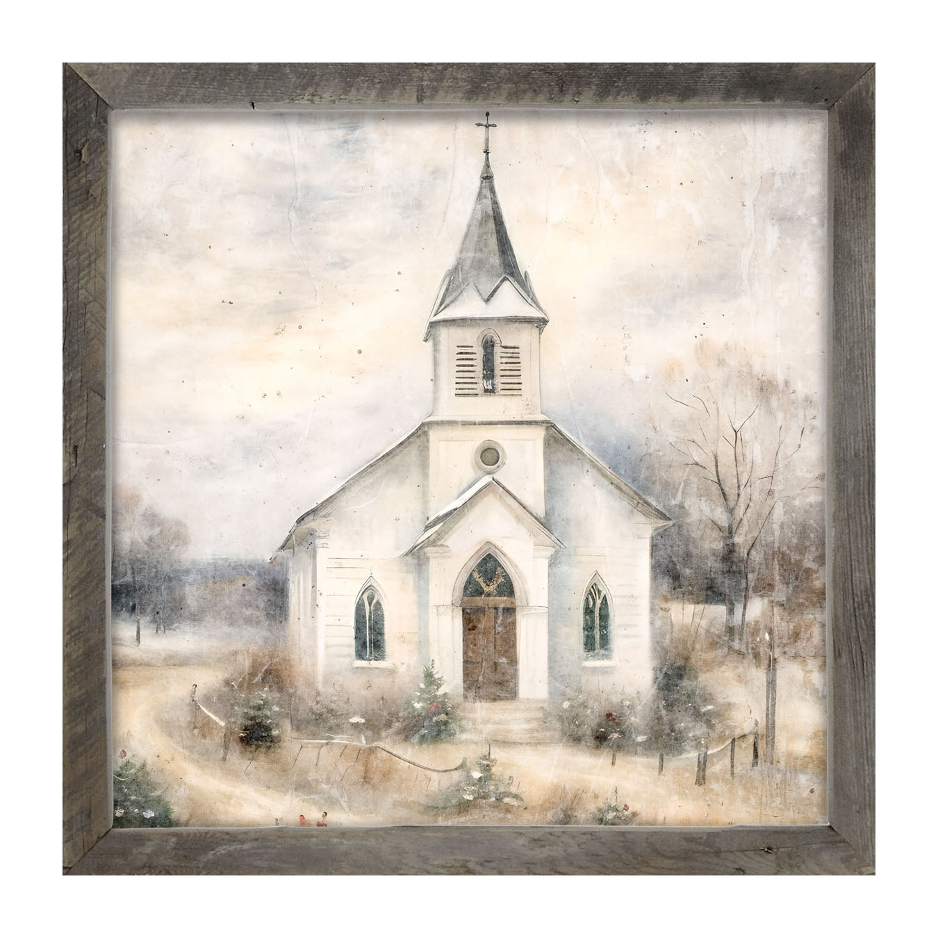 Winter Church 3-framed-art