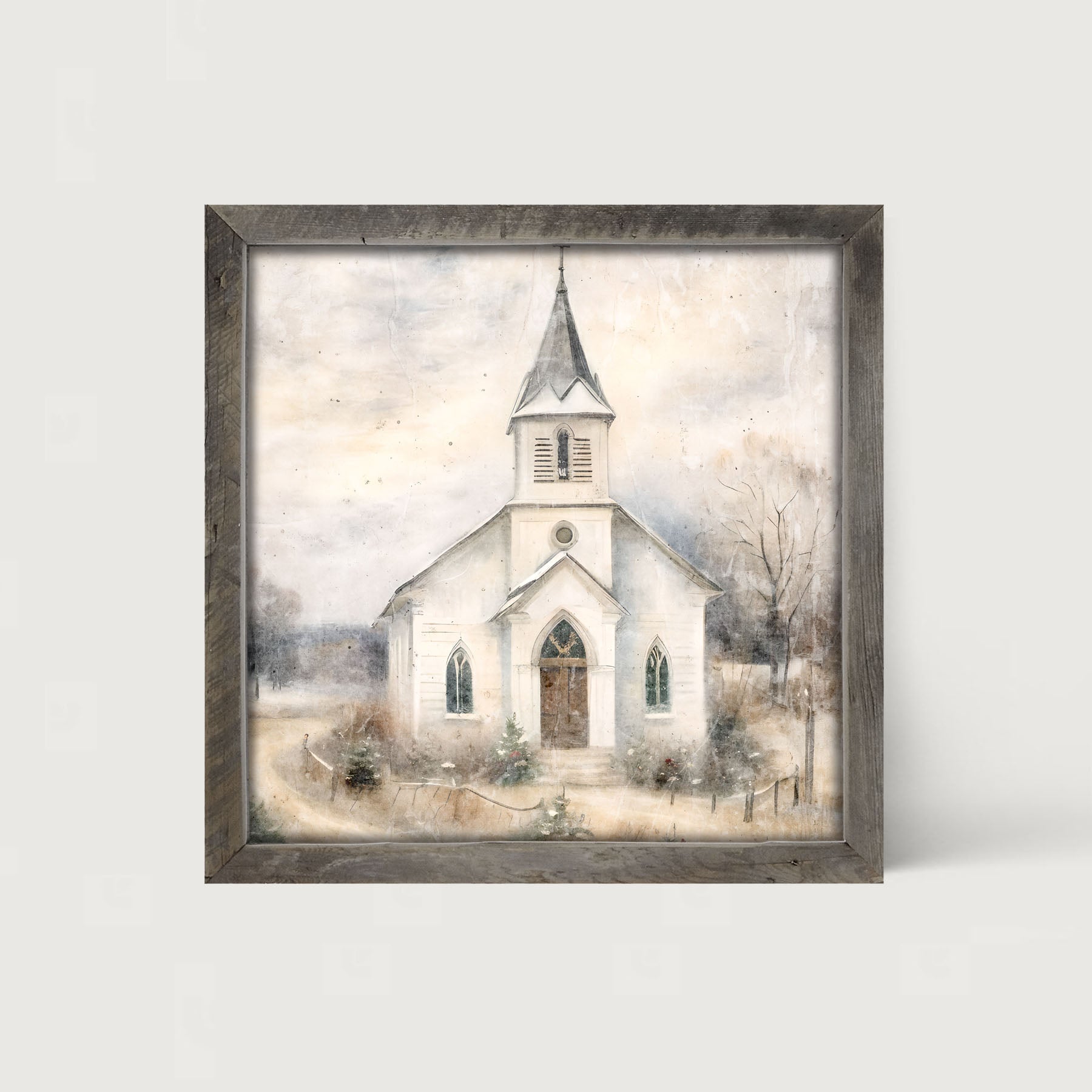 Winter Church 3-framed-art