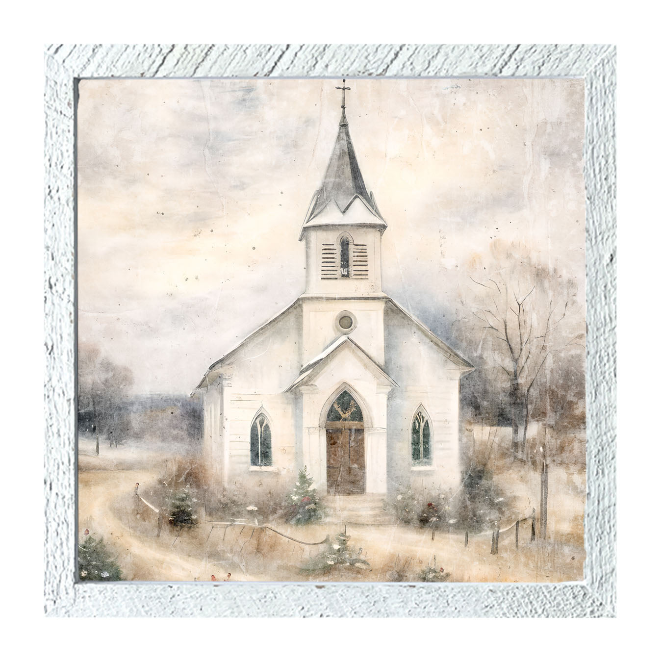 Winter Church 3-framed-art