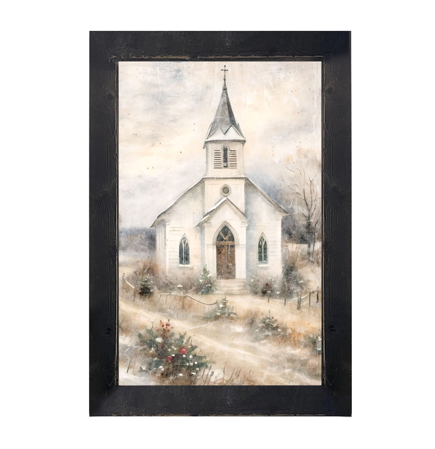 Winter Church 3-framed-art