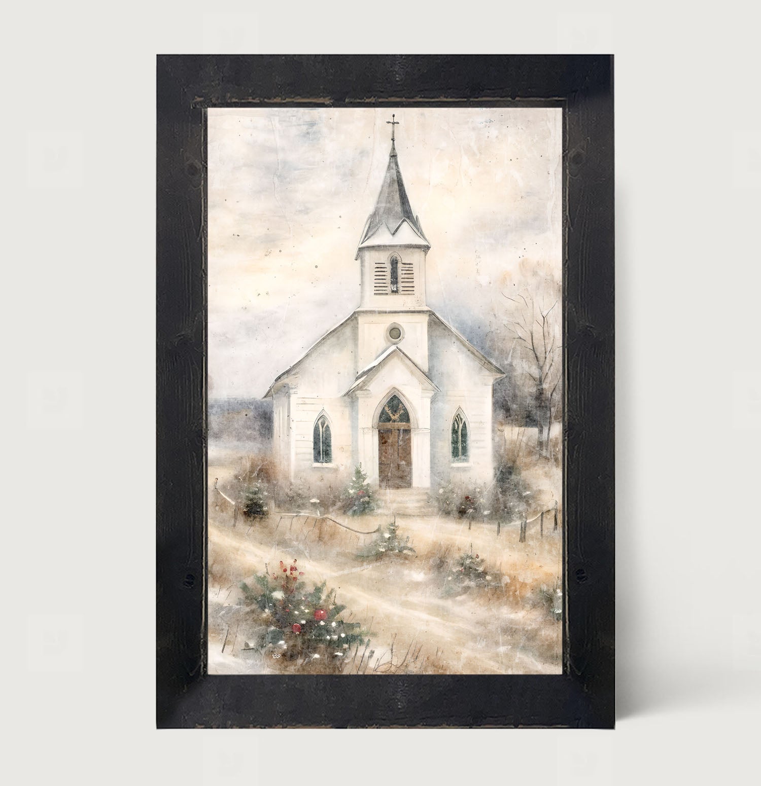 Winter Church 3-framed-art