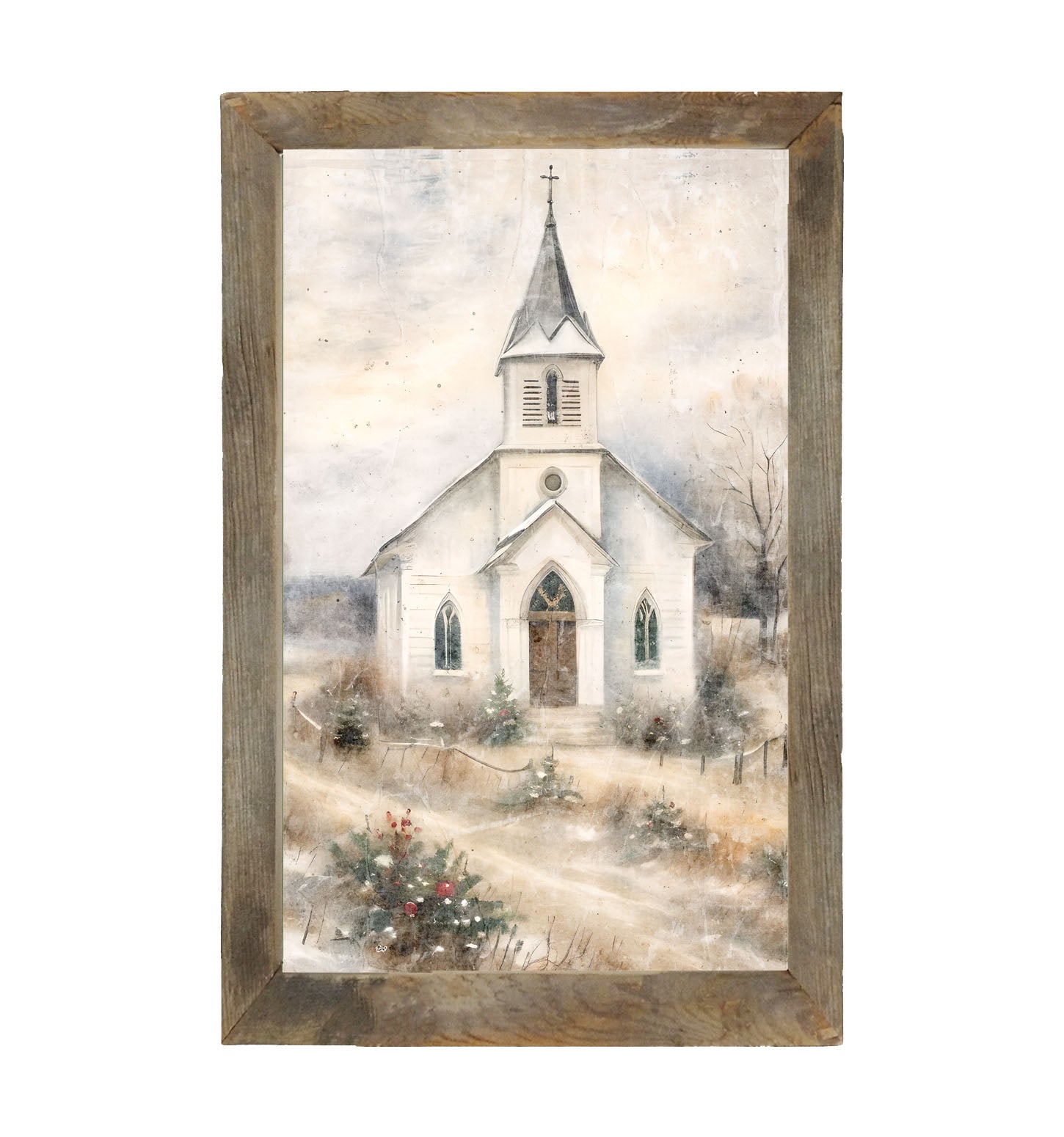 Winter Church 3-framed-art