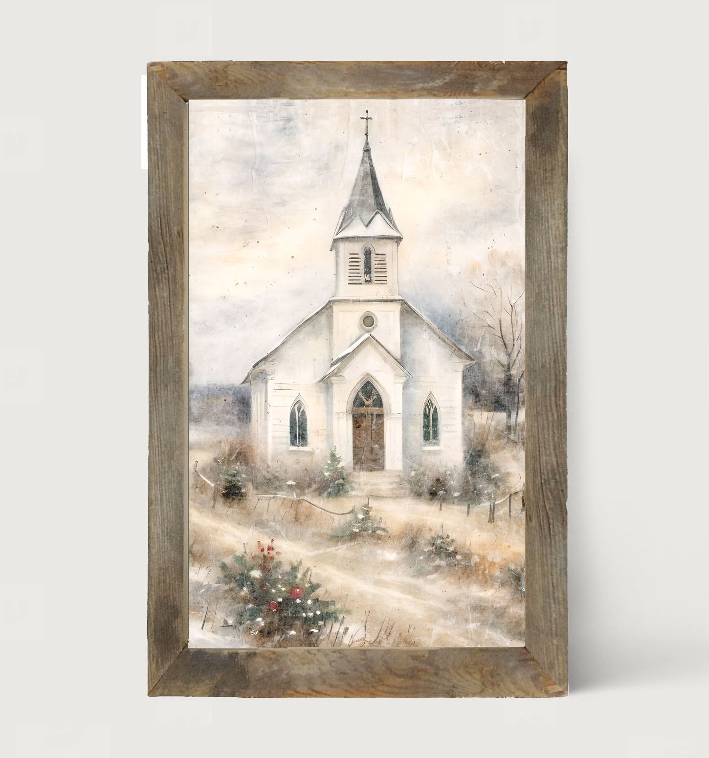 Winter Church 3-framed-art