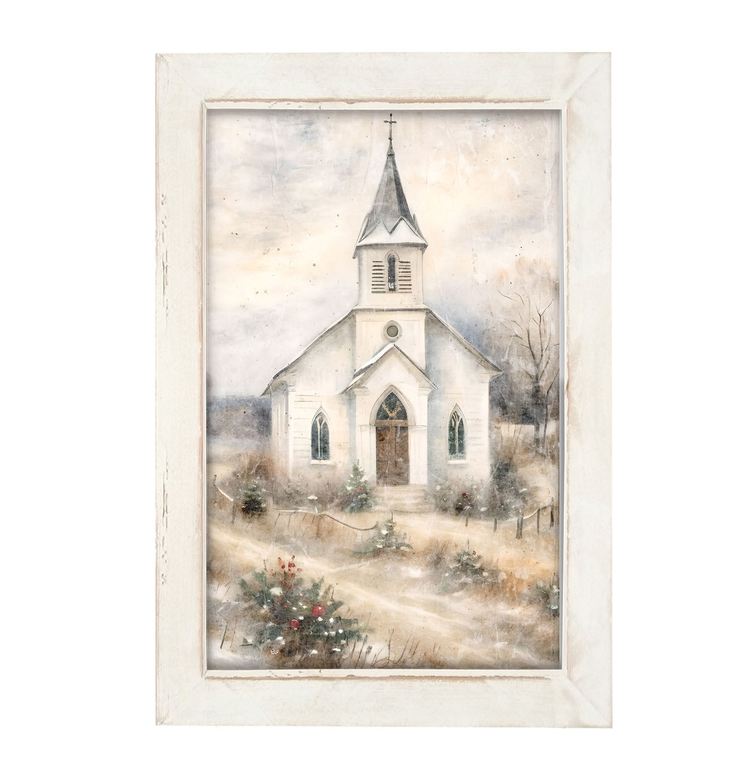 Winter Church 3-framed-art