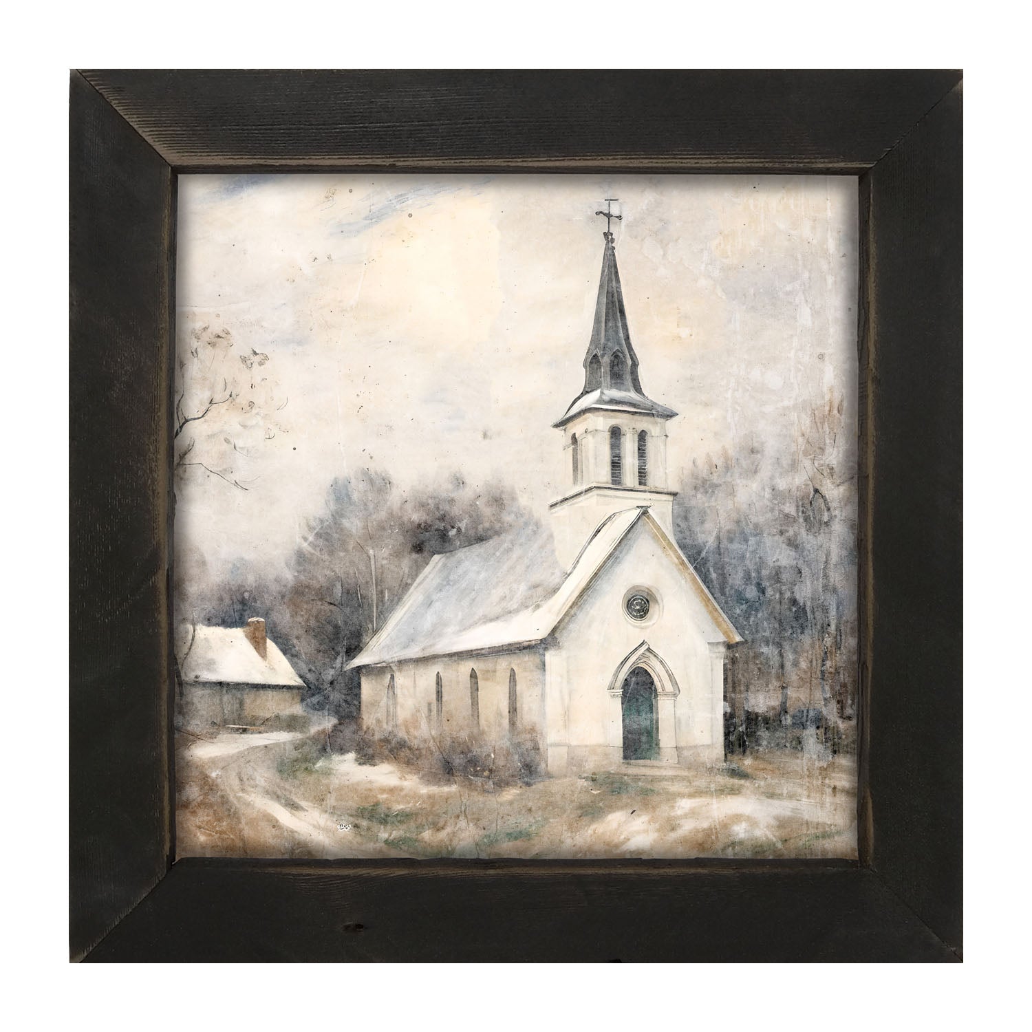 Winter Church 4-framed-art