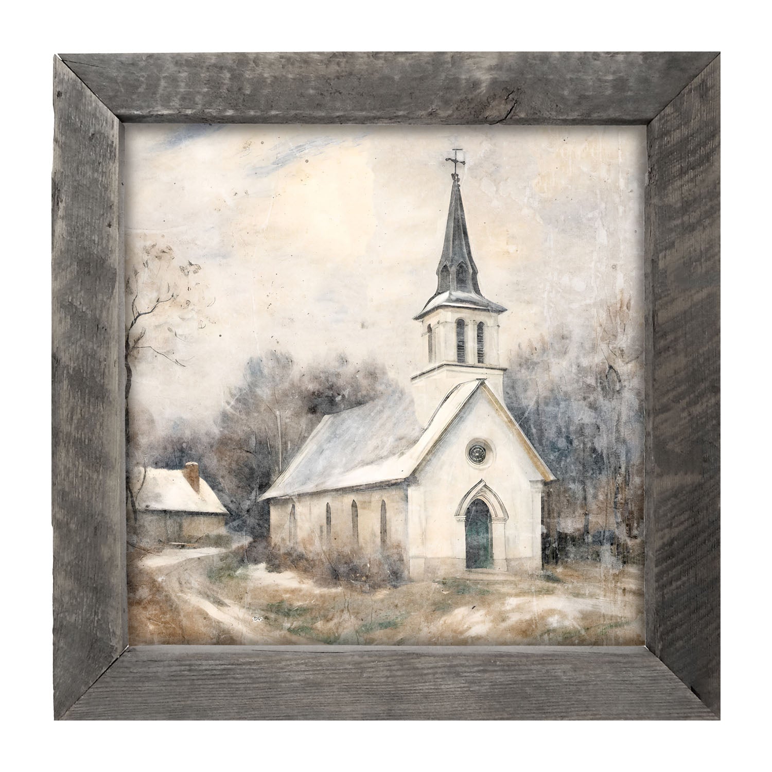 Winter Church 4-framed-art