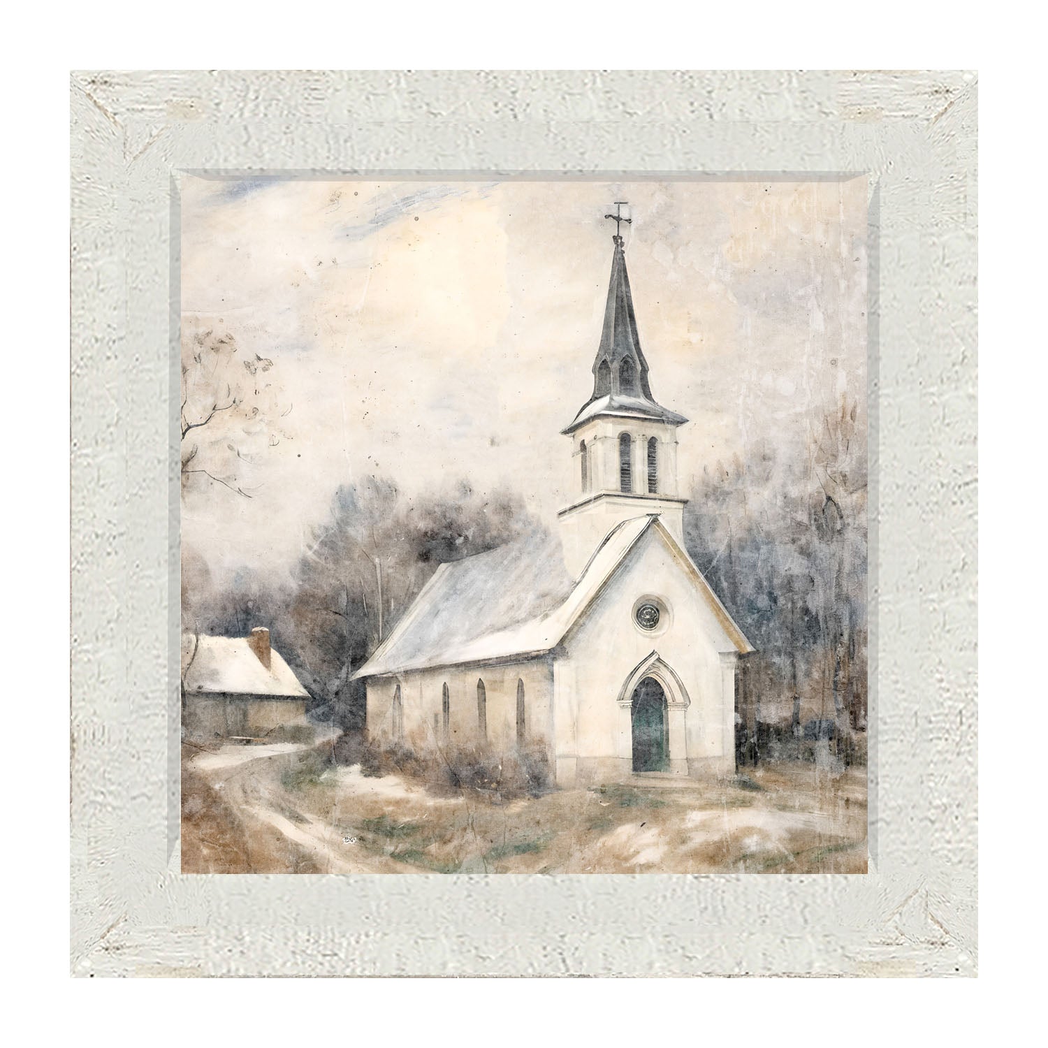 Winter Church 4-framed-art