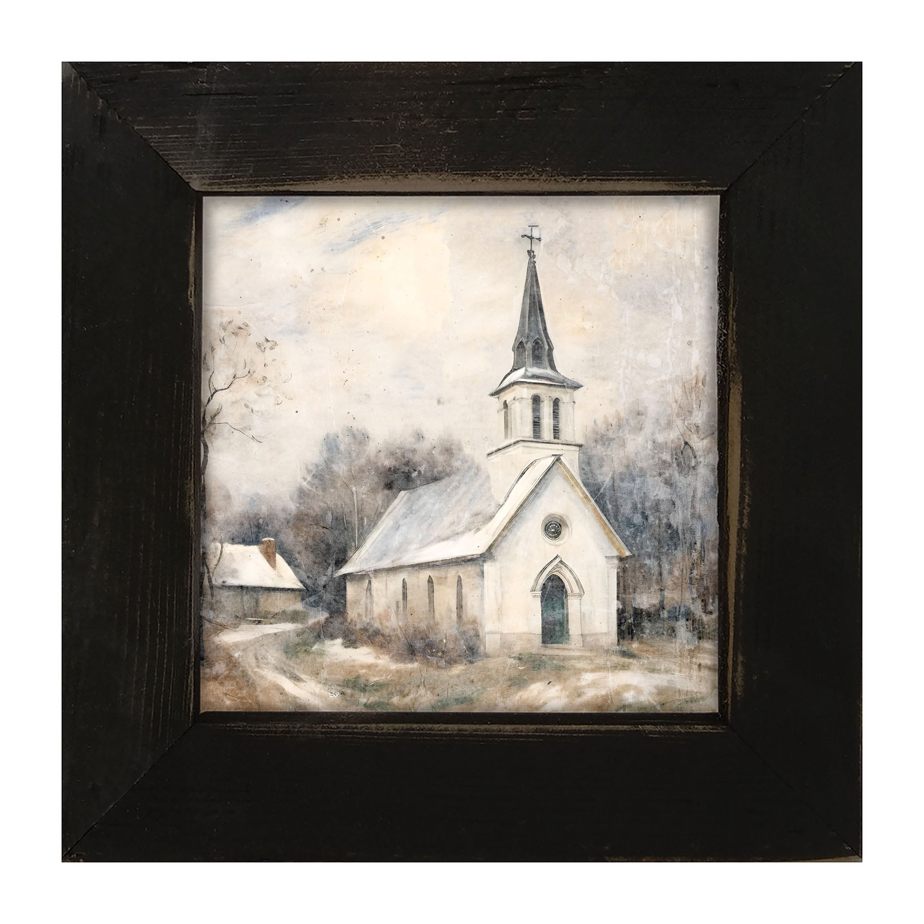 Winter Church 4-framed-art