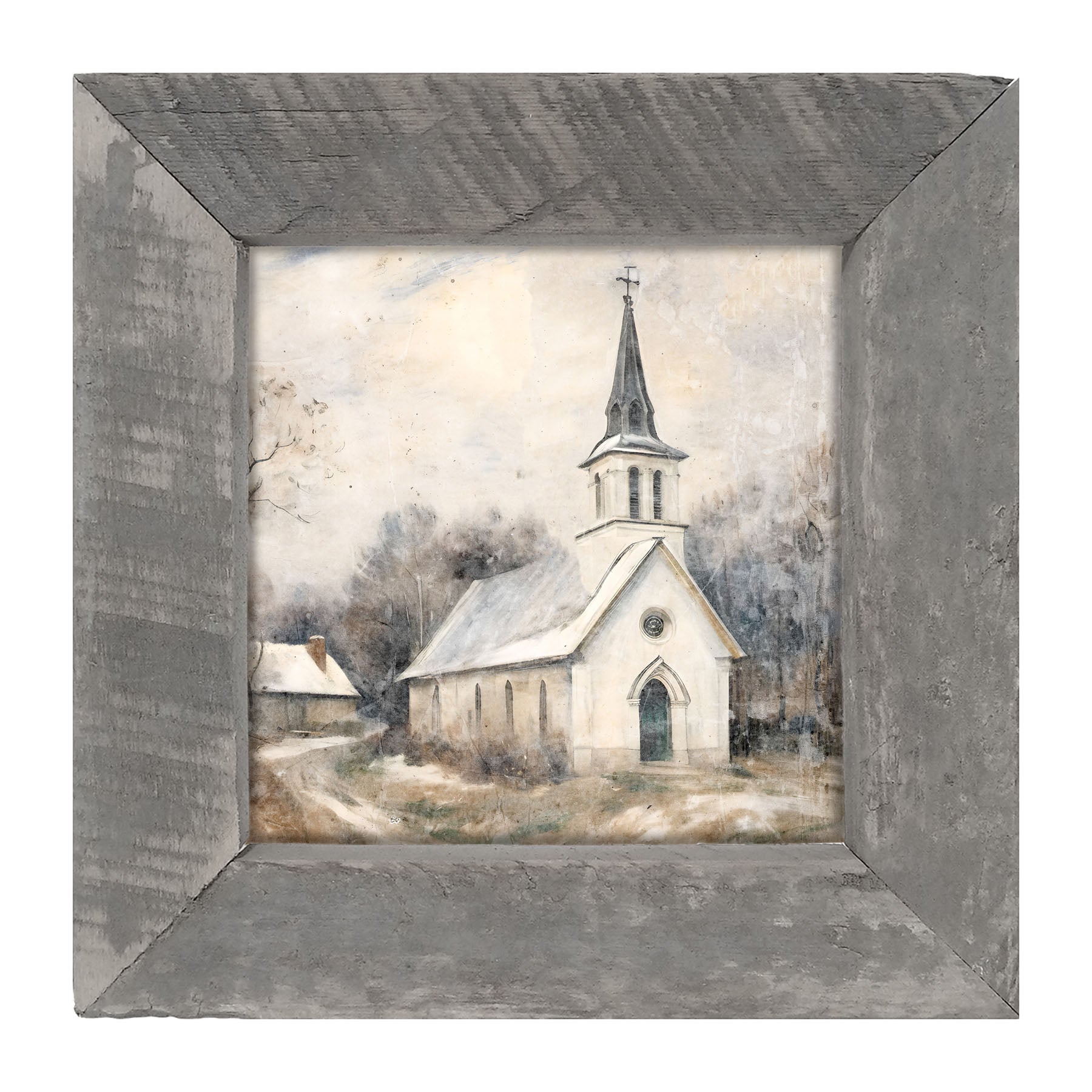 Winter Church 4-framed-art