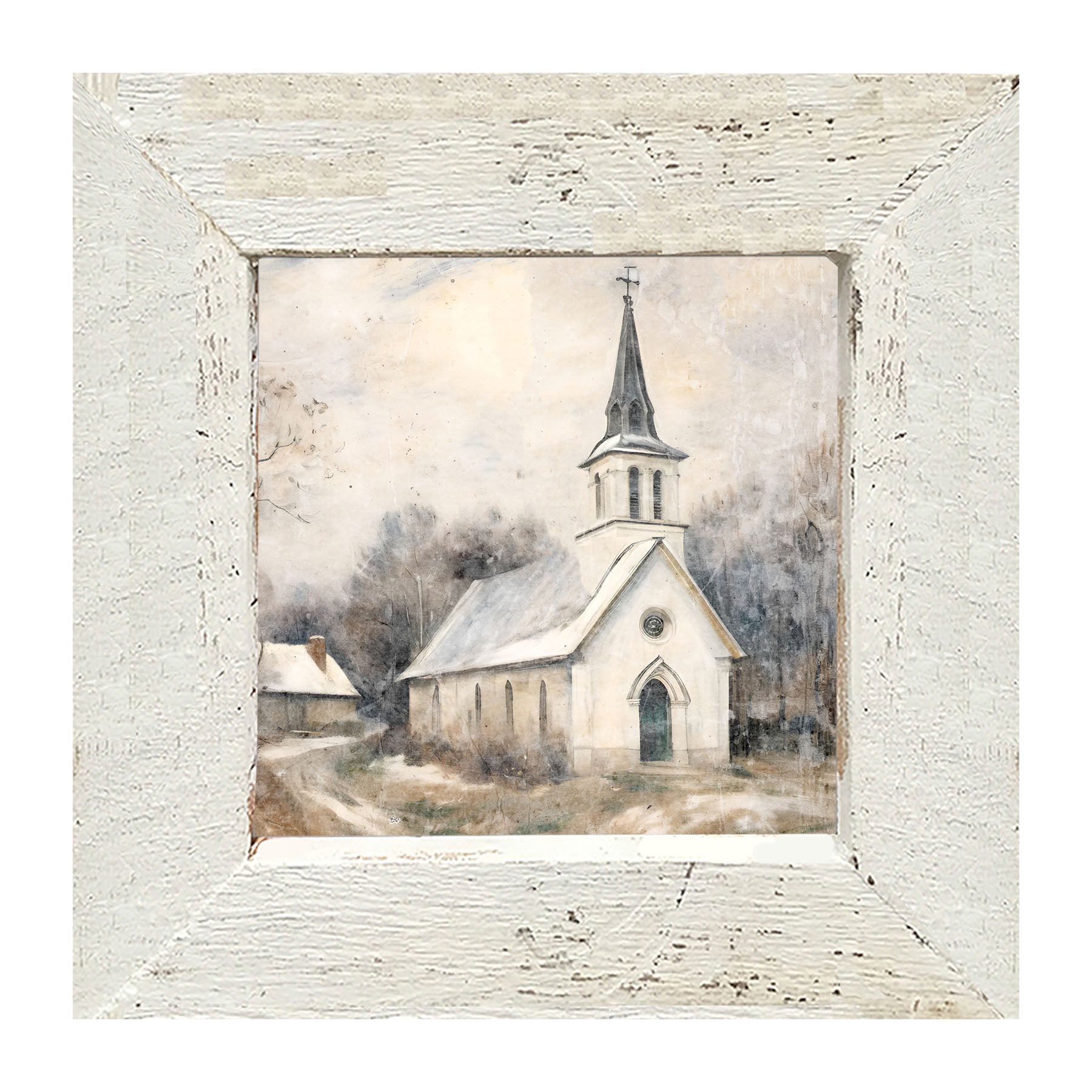 Winter Church 4-framed-art