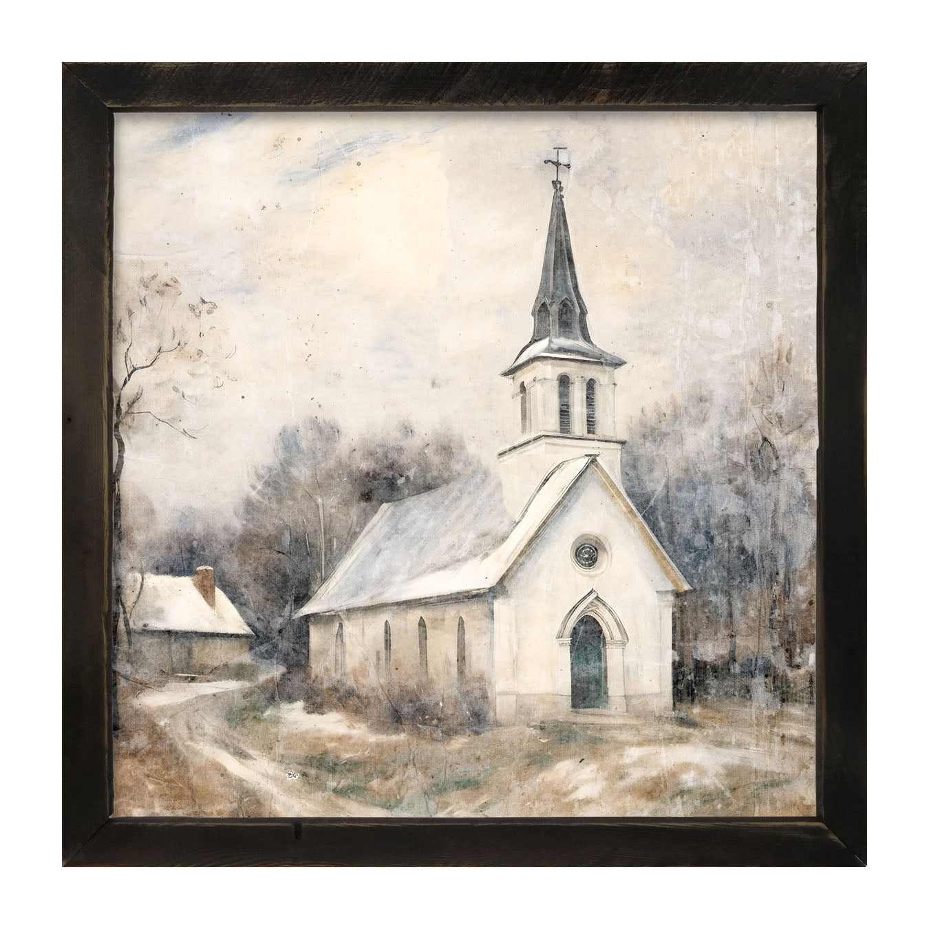 Winter Church 4-framed-art