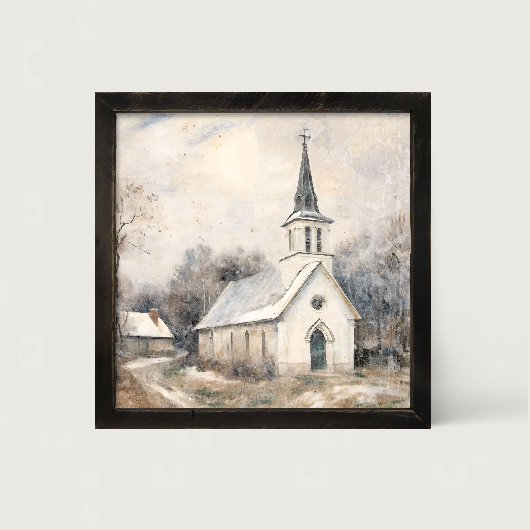 Winter Church 4-framed-art