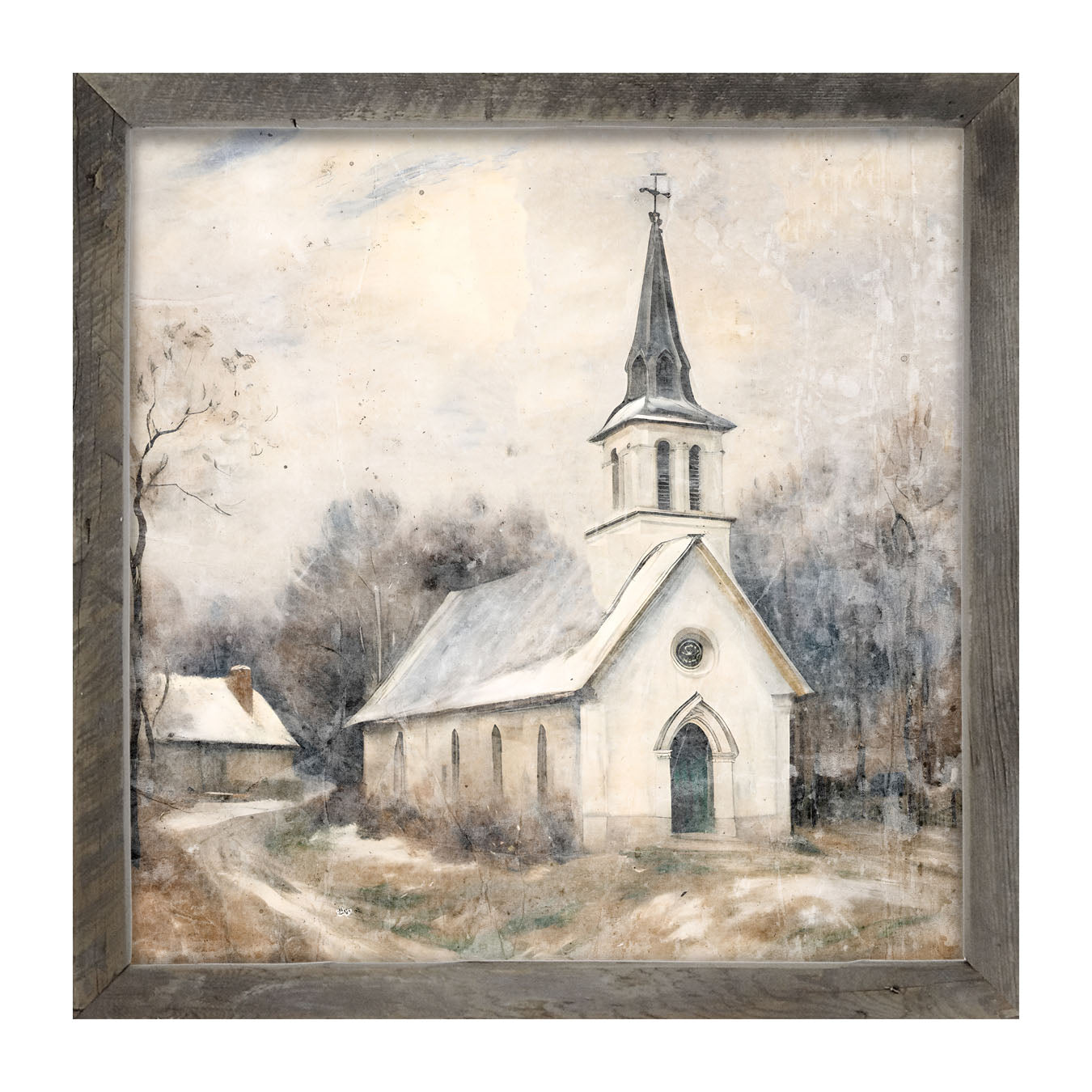 Winter Church 4-framed-art