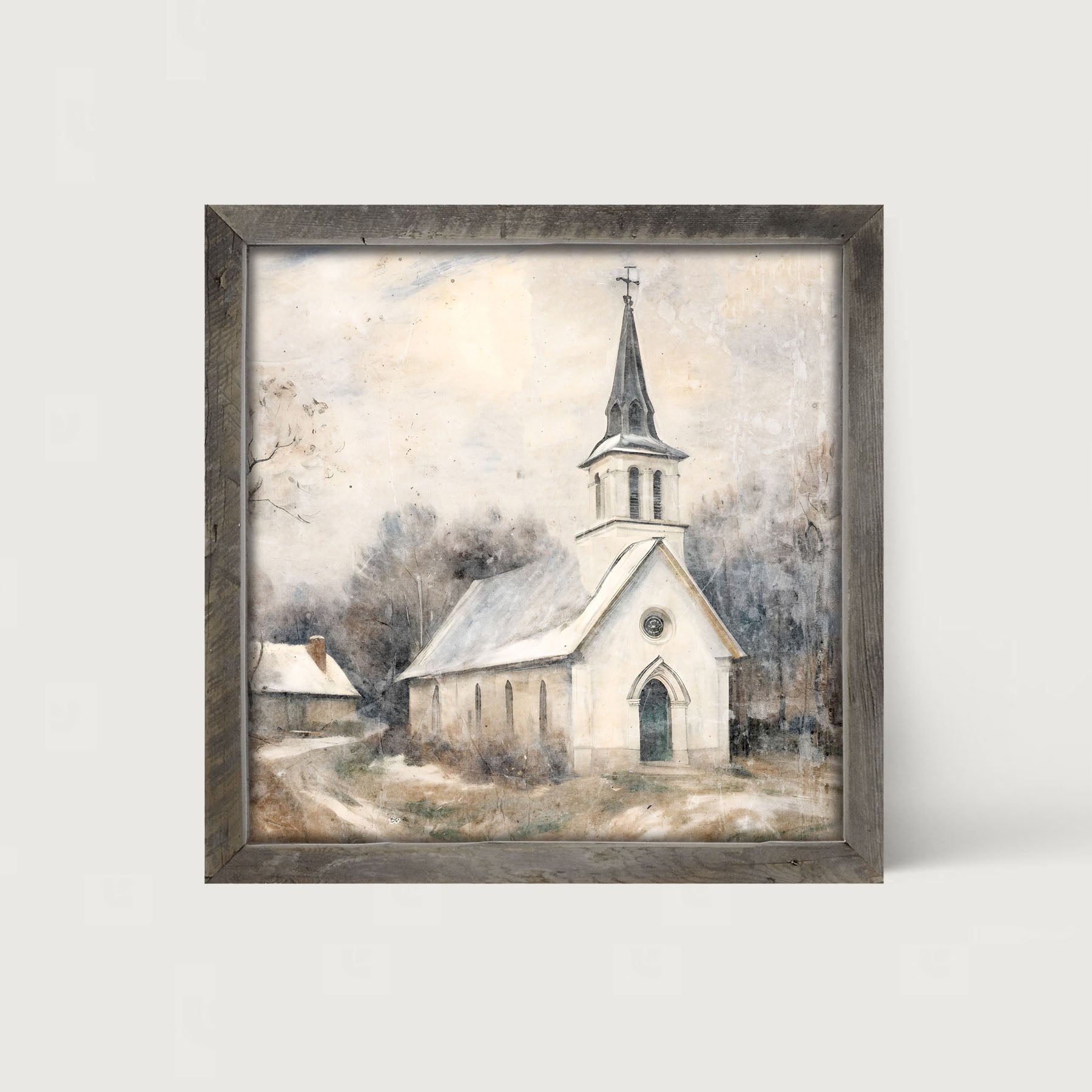 Winter Church 4-framed-art