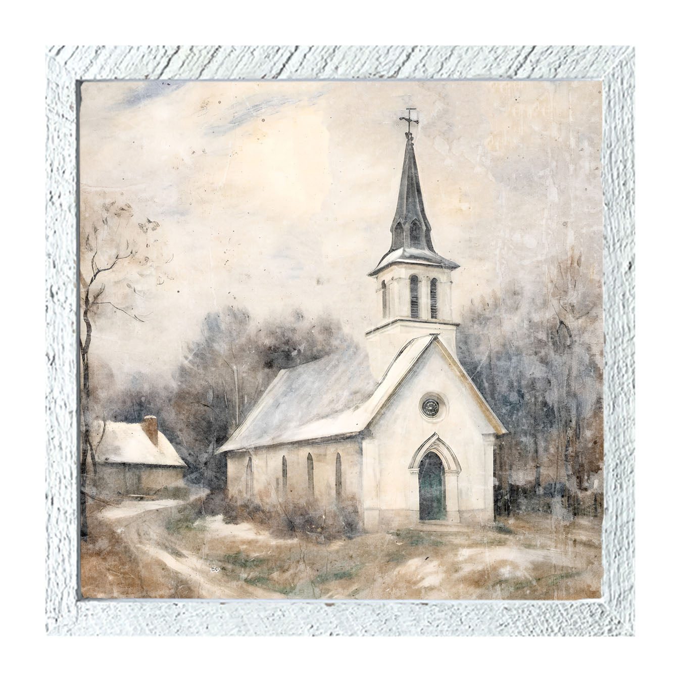 Winter Church 4-framed-art