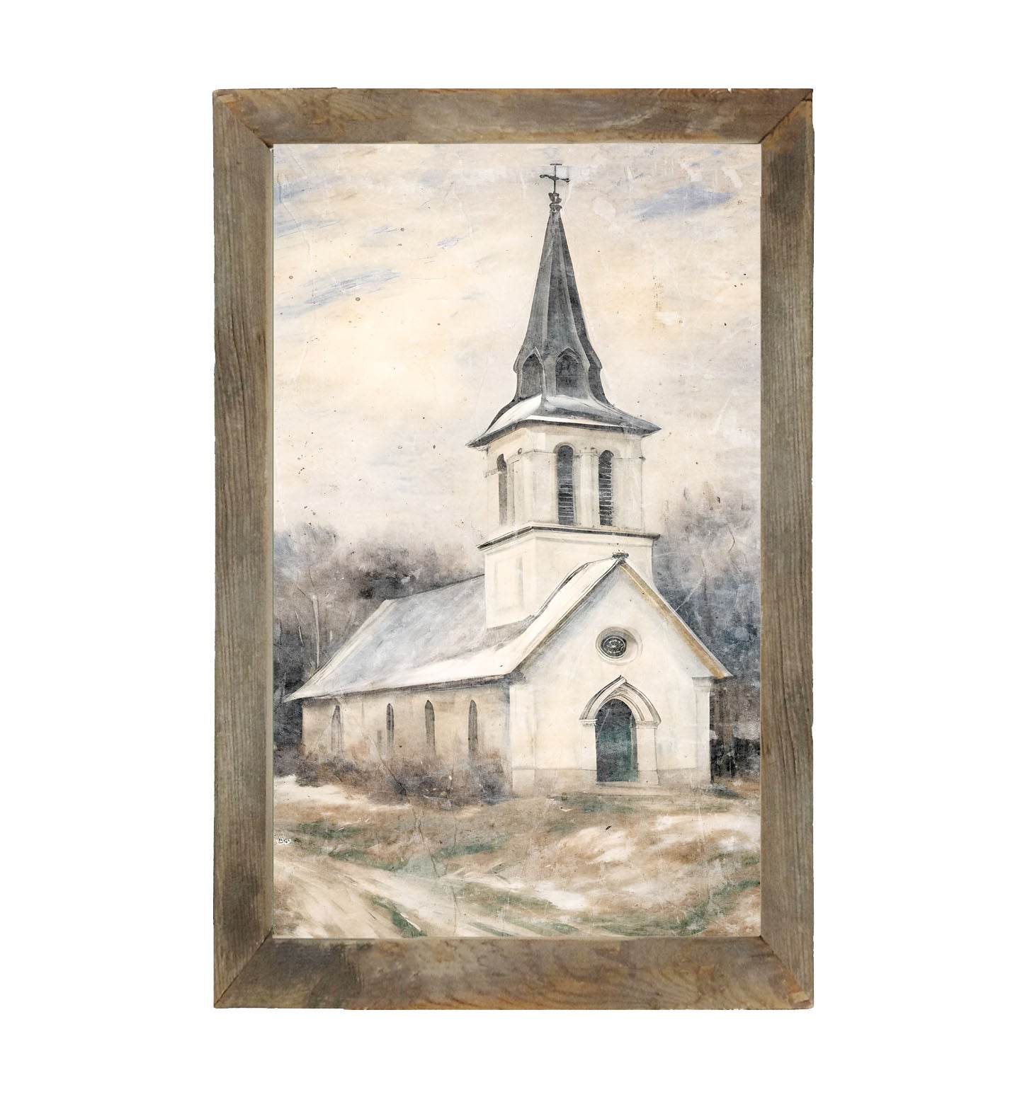 Winter Church 4-framed-art