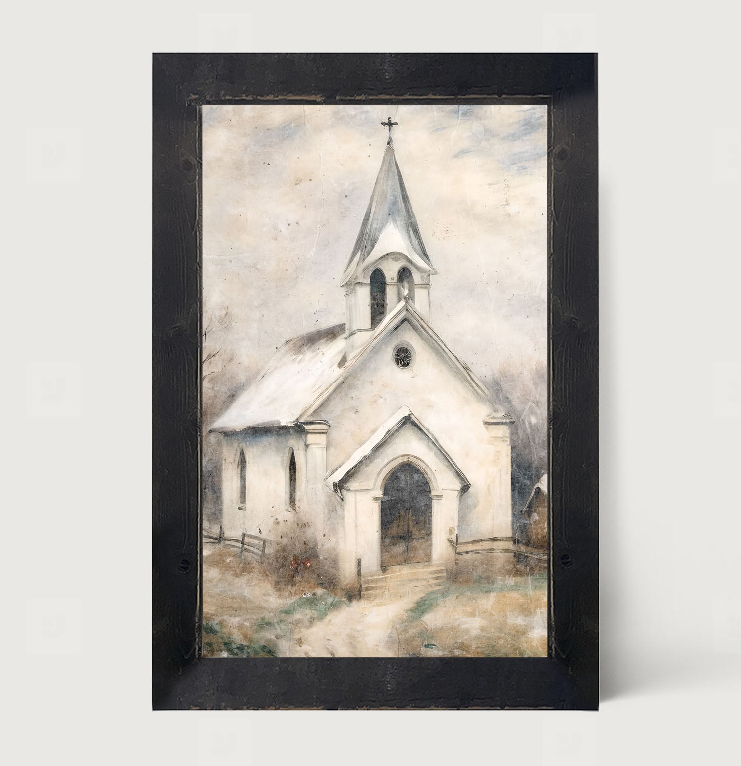 Winter Church 5-framed-art