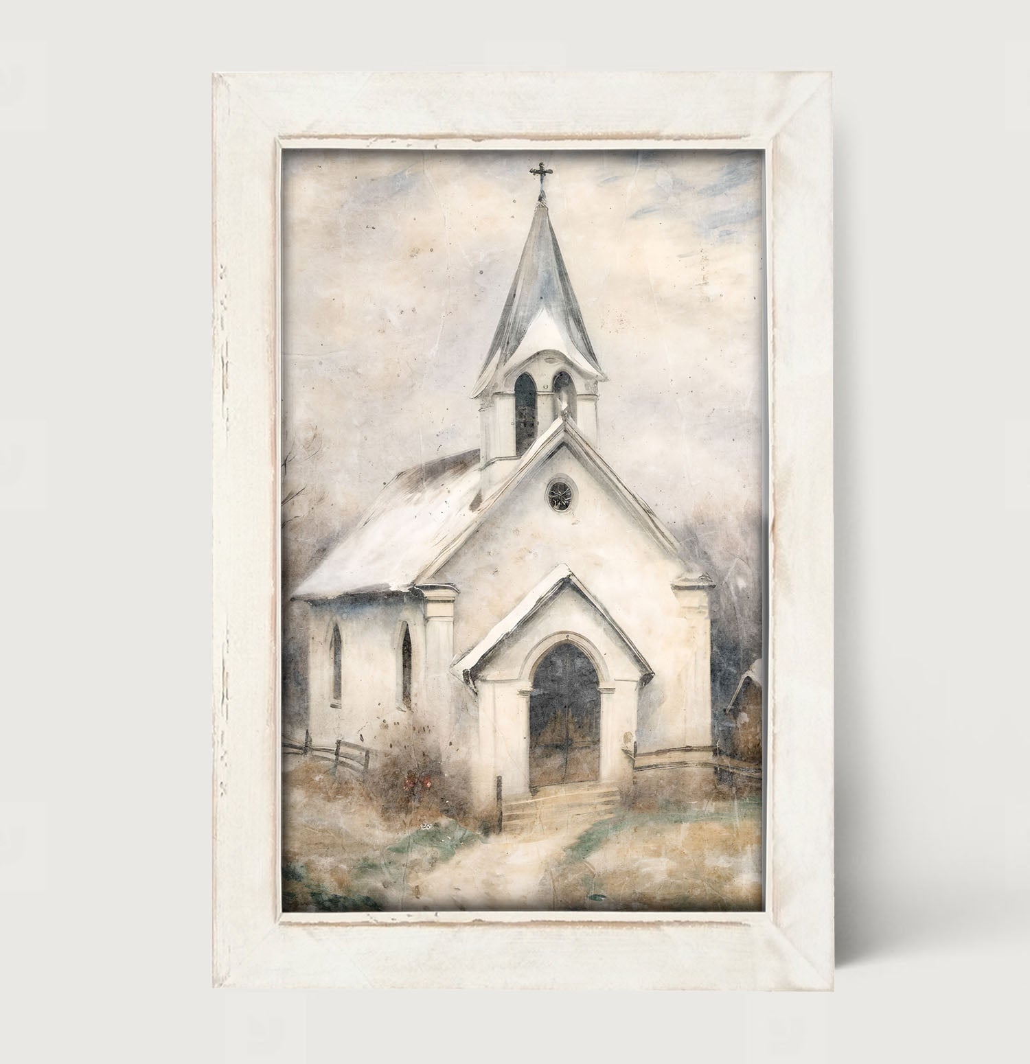 Winter Church 5-framed-art