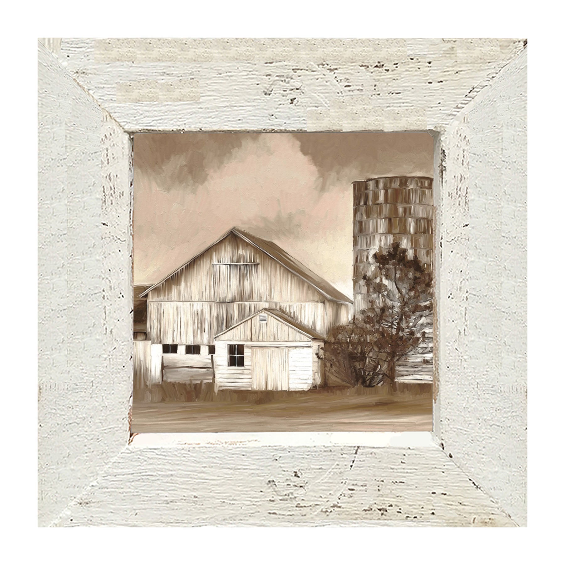Abandoned barn-framed art