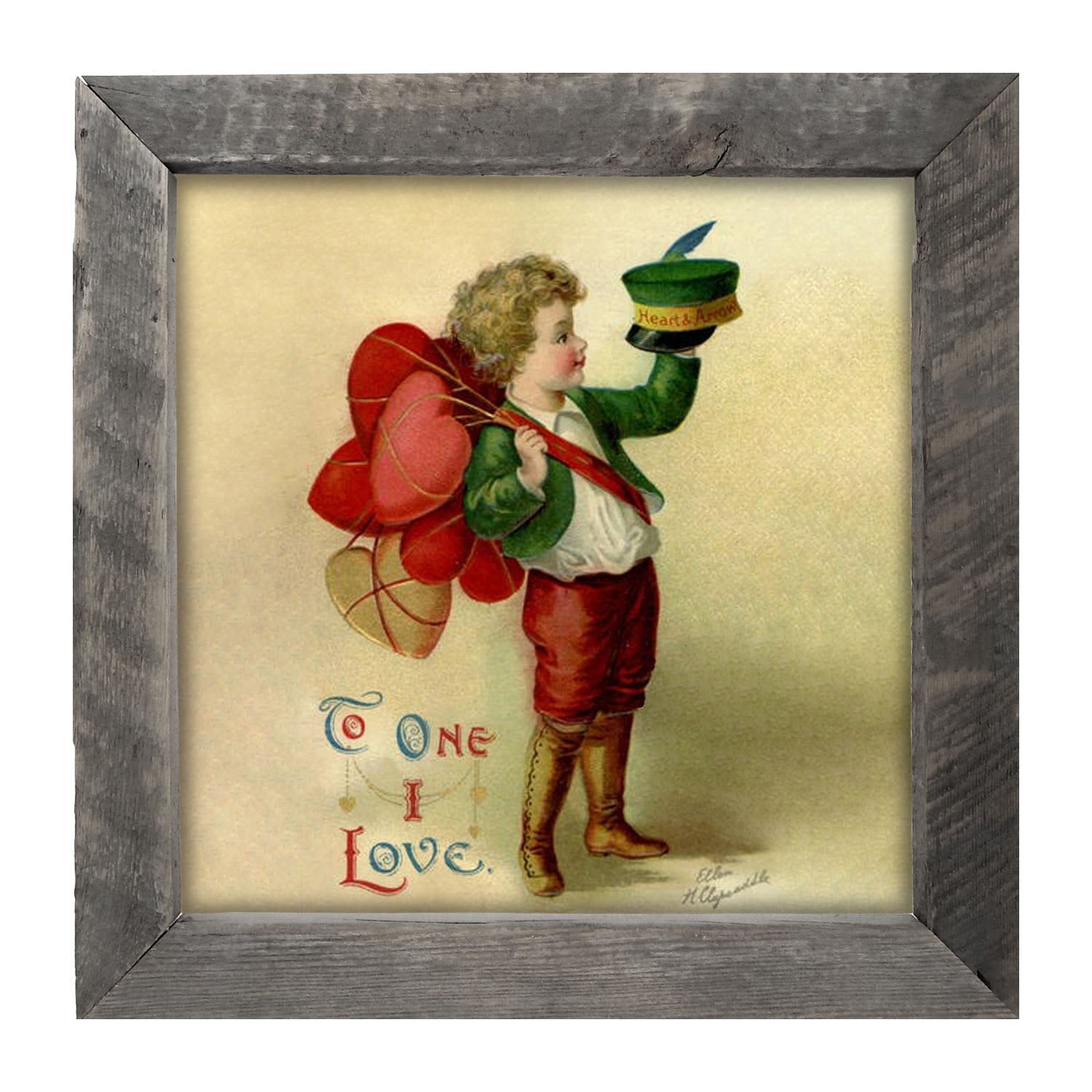 Boy With Heart Collection - Framed art