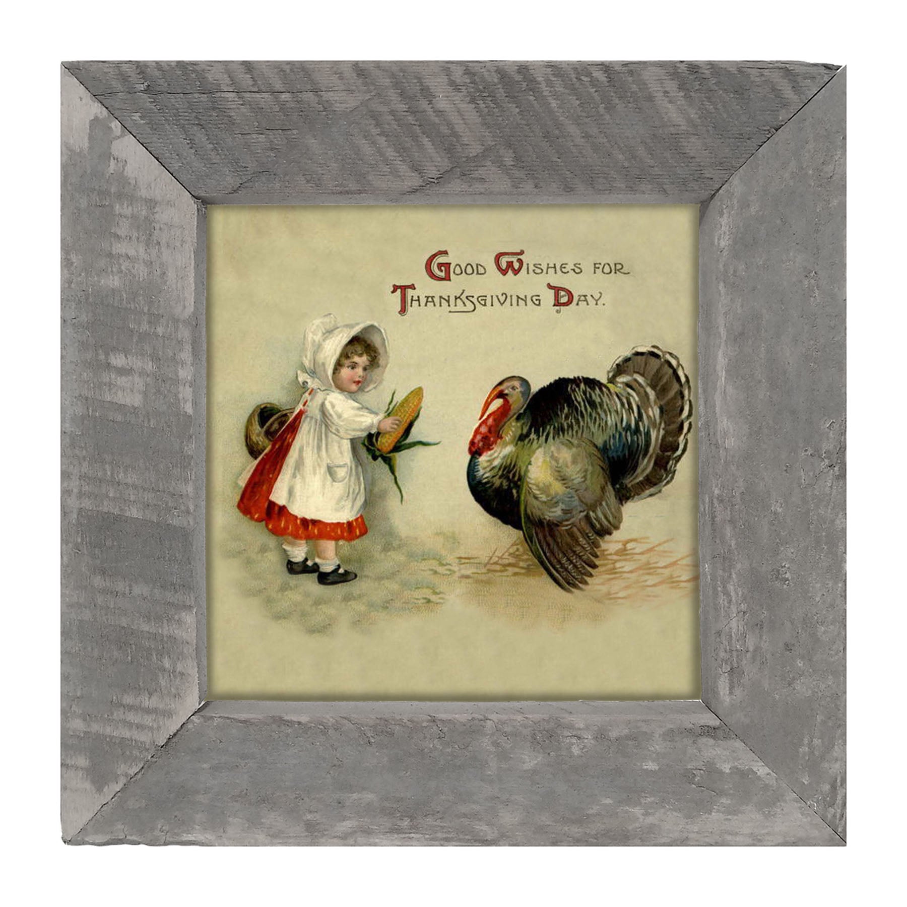 Good Wishes For Thanksgiving - Framed art