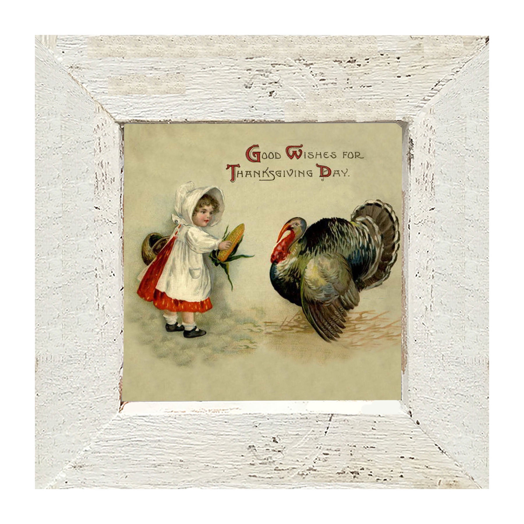 Good Wishes For Thanksgiving - Framed art