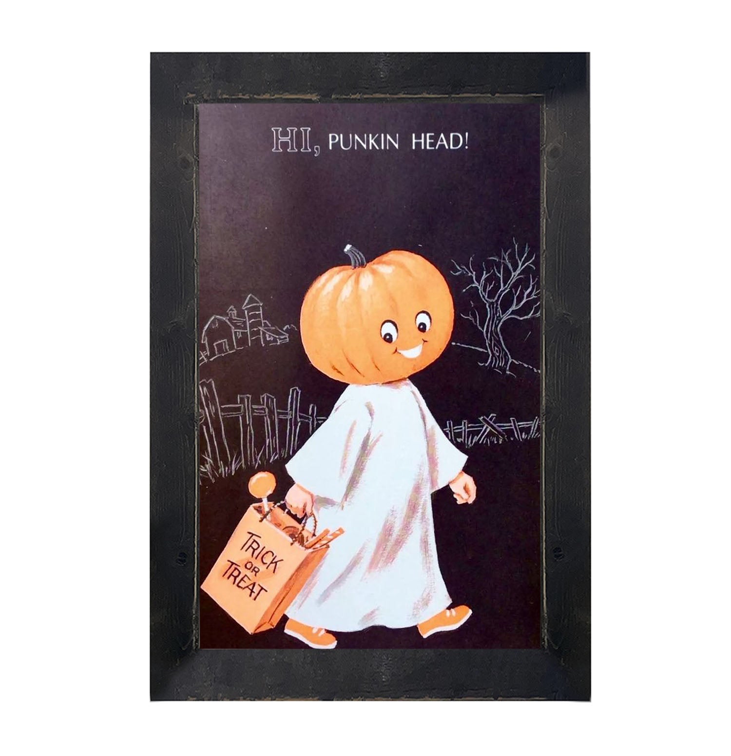 Pumpkin Head - Framed art